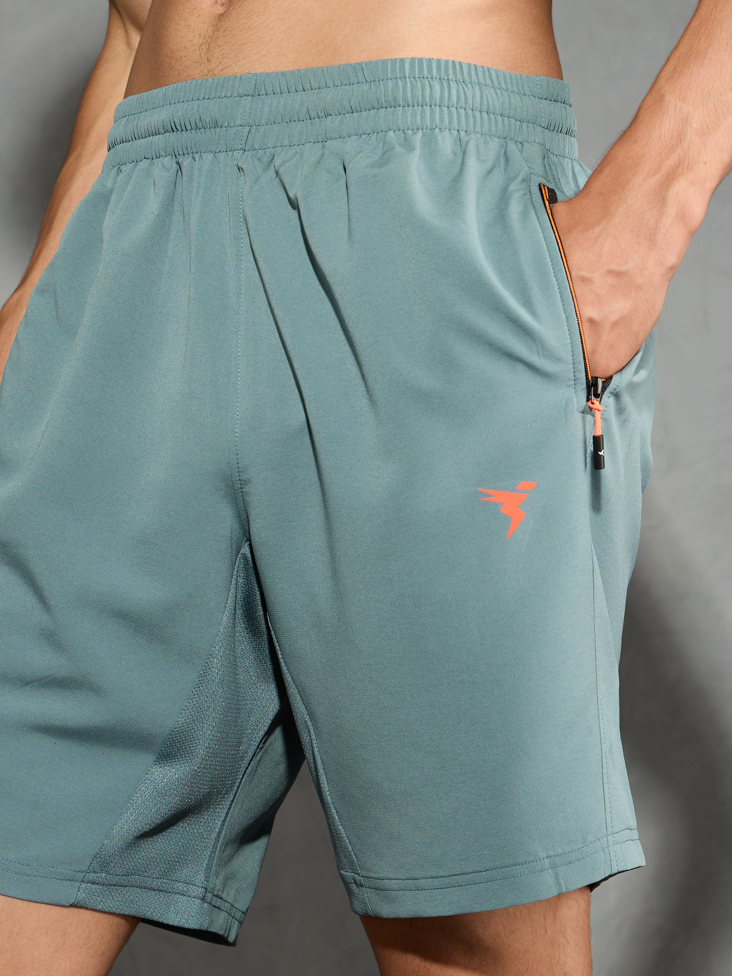 Men Solid Slim Fit Shorts with TECHNOLITE - Image 6