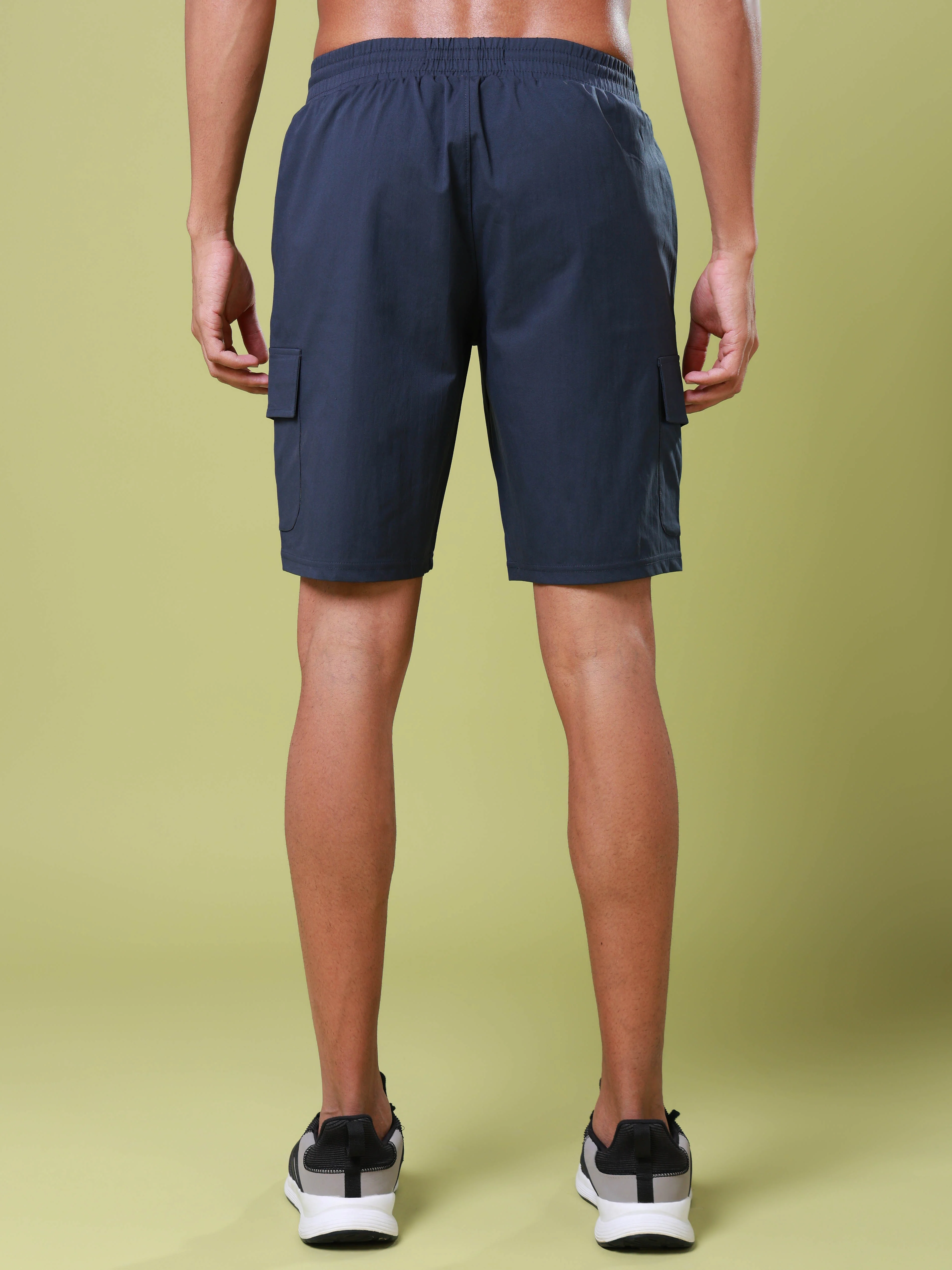Men Solid Slim Fit Shorts with TS FLEXI - Image 3