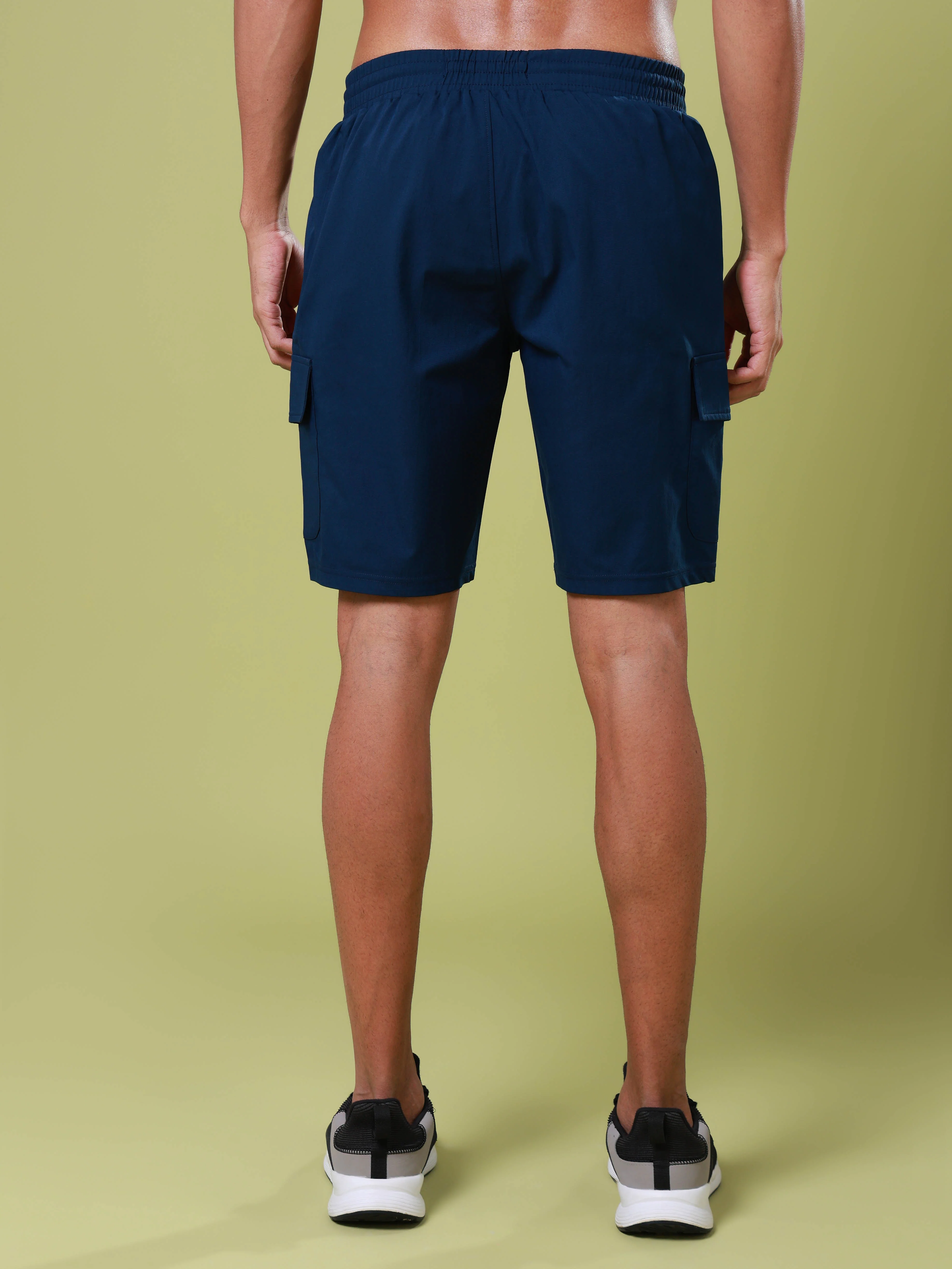 Men Solid Slim Fit Shorts with TS FLEXI - Image 4
