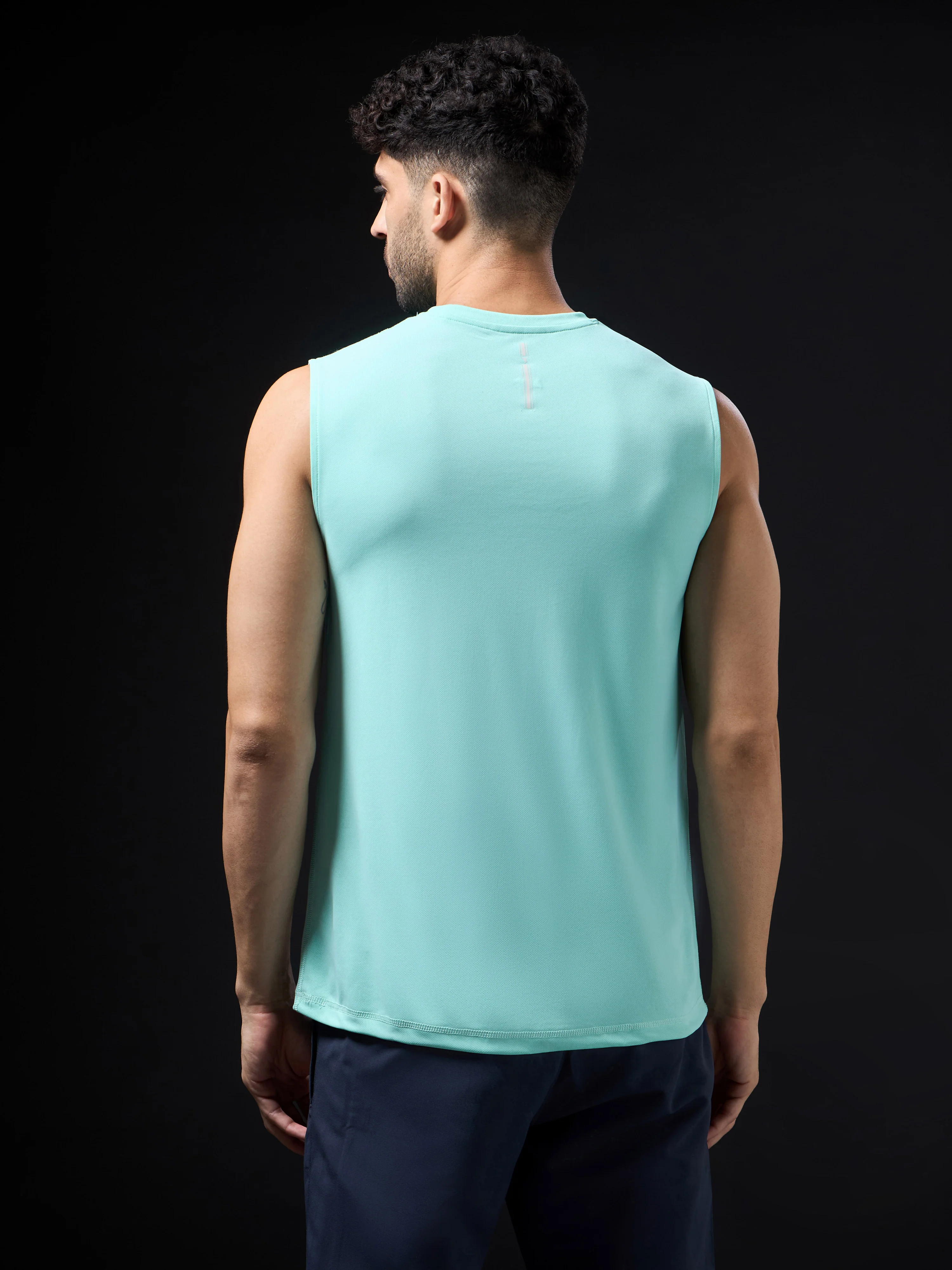 Men Solid Slim Fit Sports Innerwear Vest with TECHNOCOOL+ - Image 3