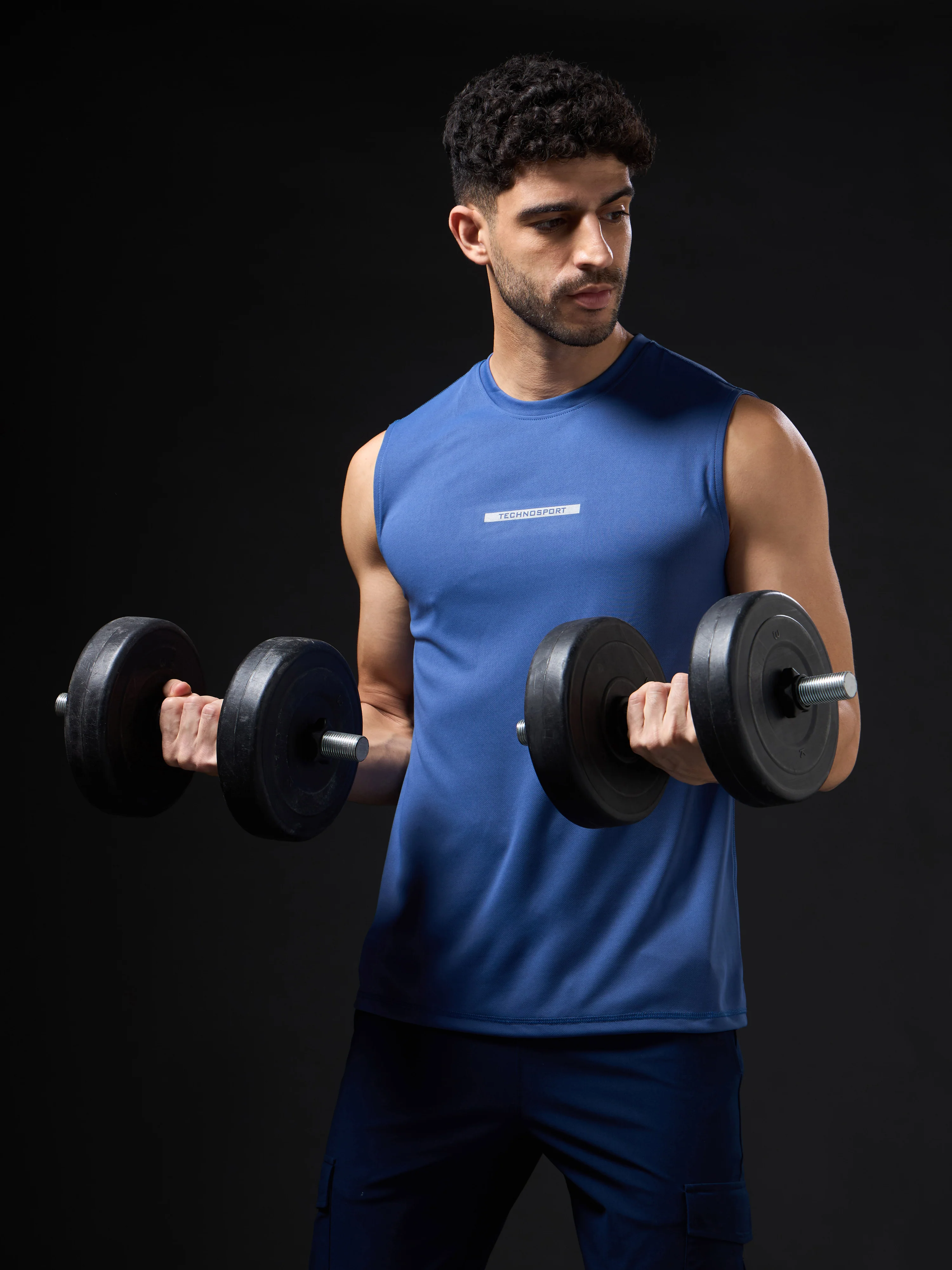 Men Solid Slim Fit Sports Innerwear Vest with TECHNOCOOL+ - Image 2