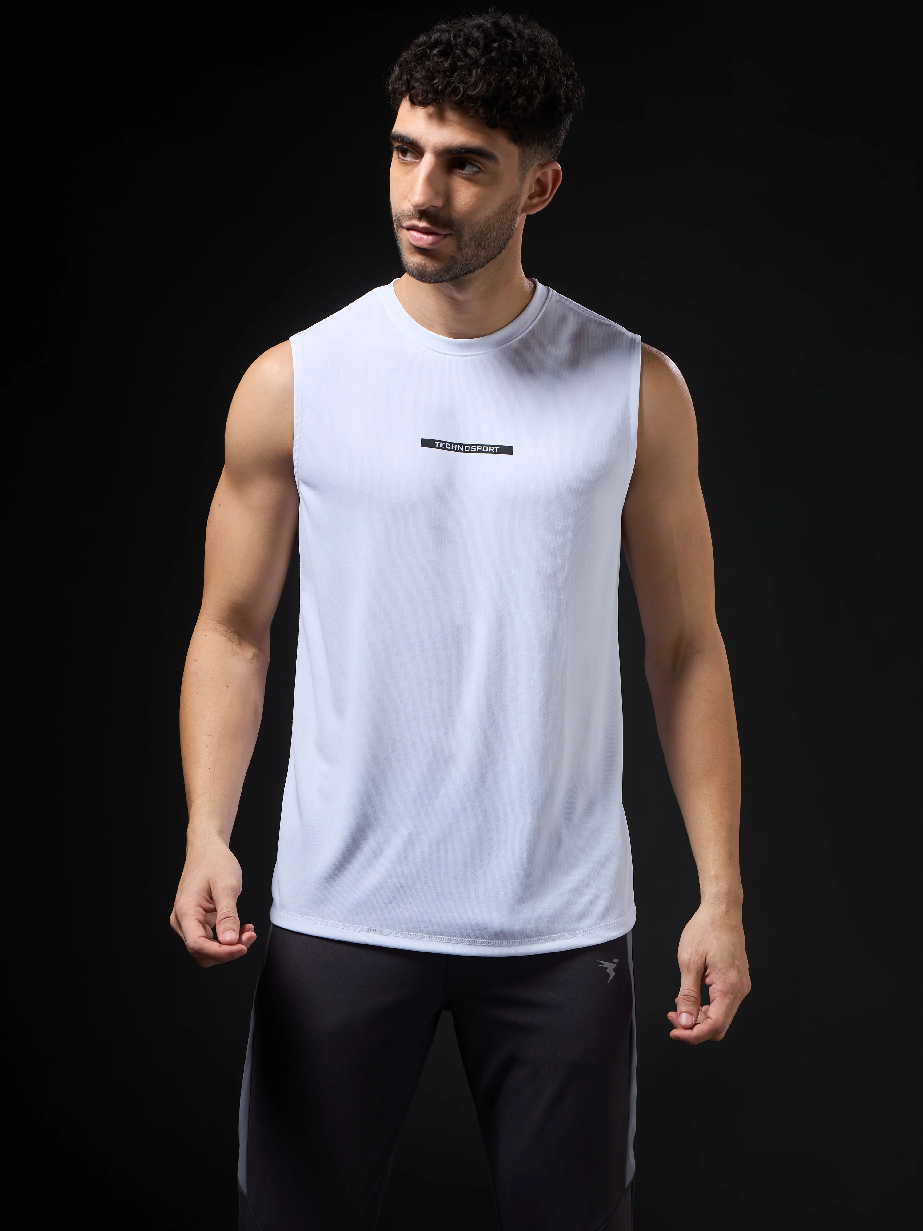 Men Solid Slim Fit Sports Innerwear Vest with TECHNOCOOL+ - Image 3
