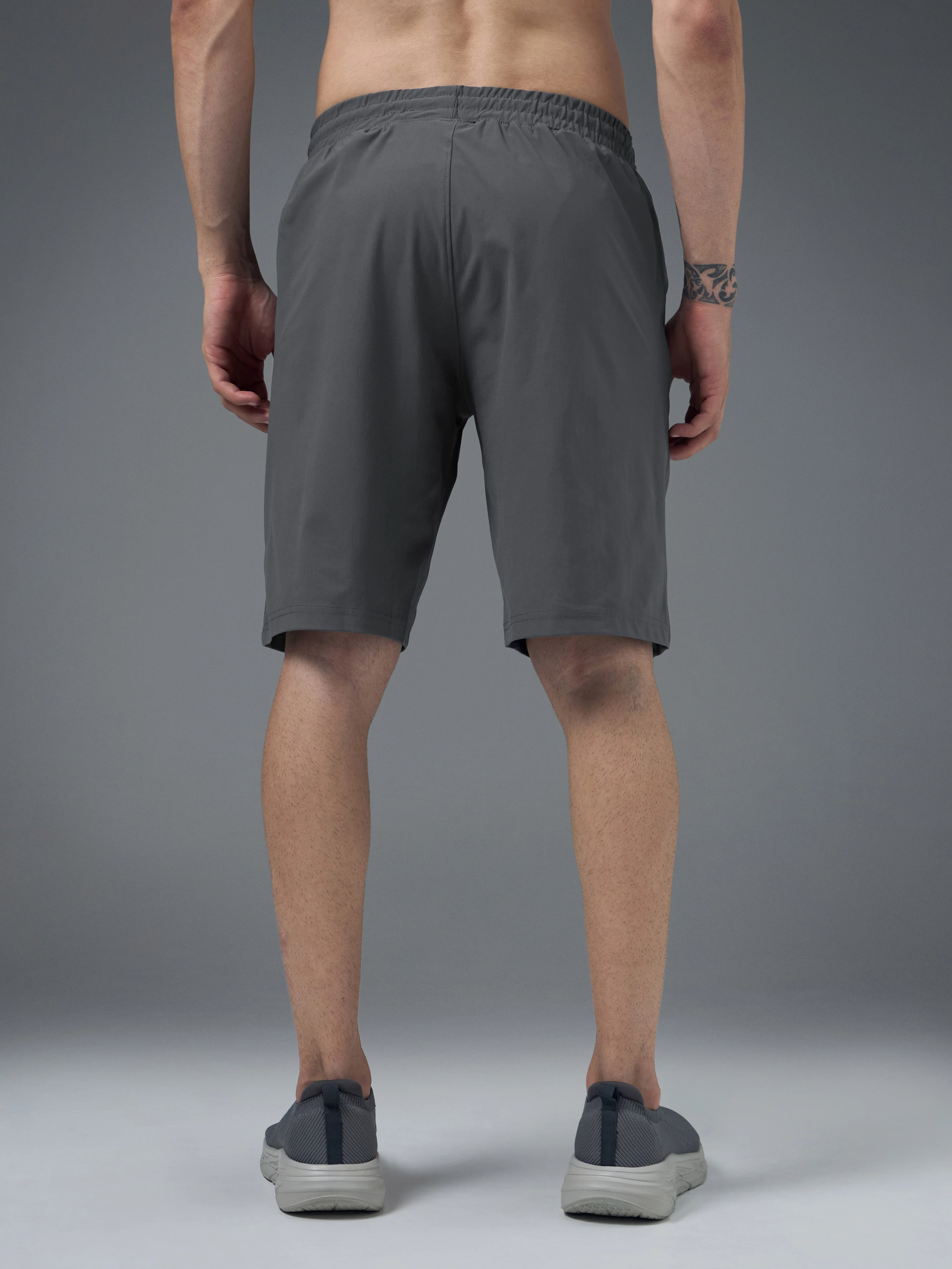 Men Solid Slim Fit Sports Shorts with DURACOOL - Image 3