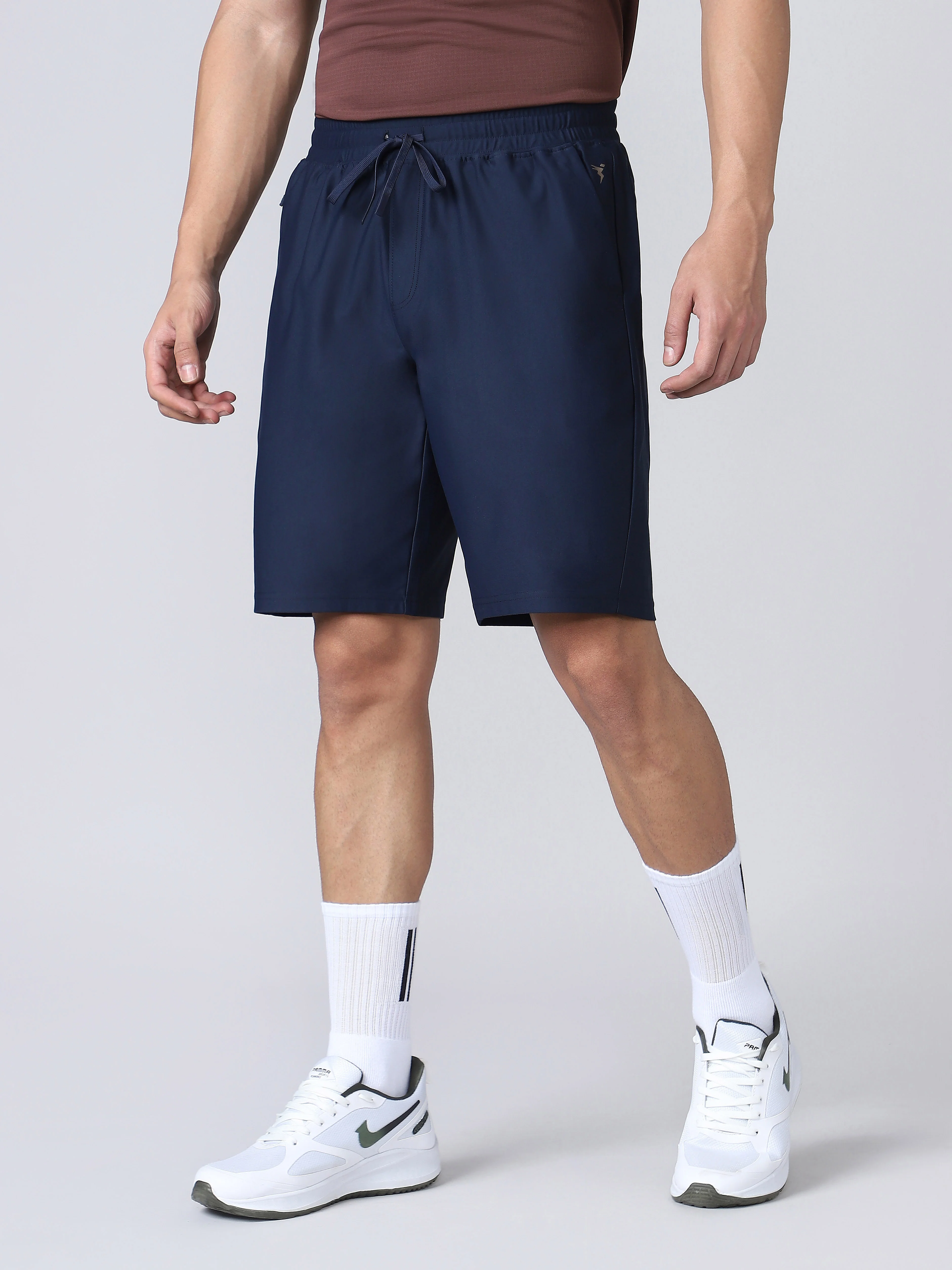 Men Solid Slim Fit Sports Shorts with DURACOOL - Image 3