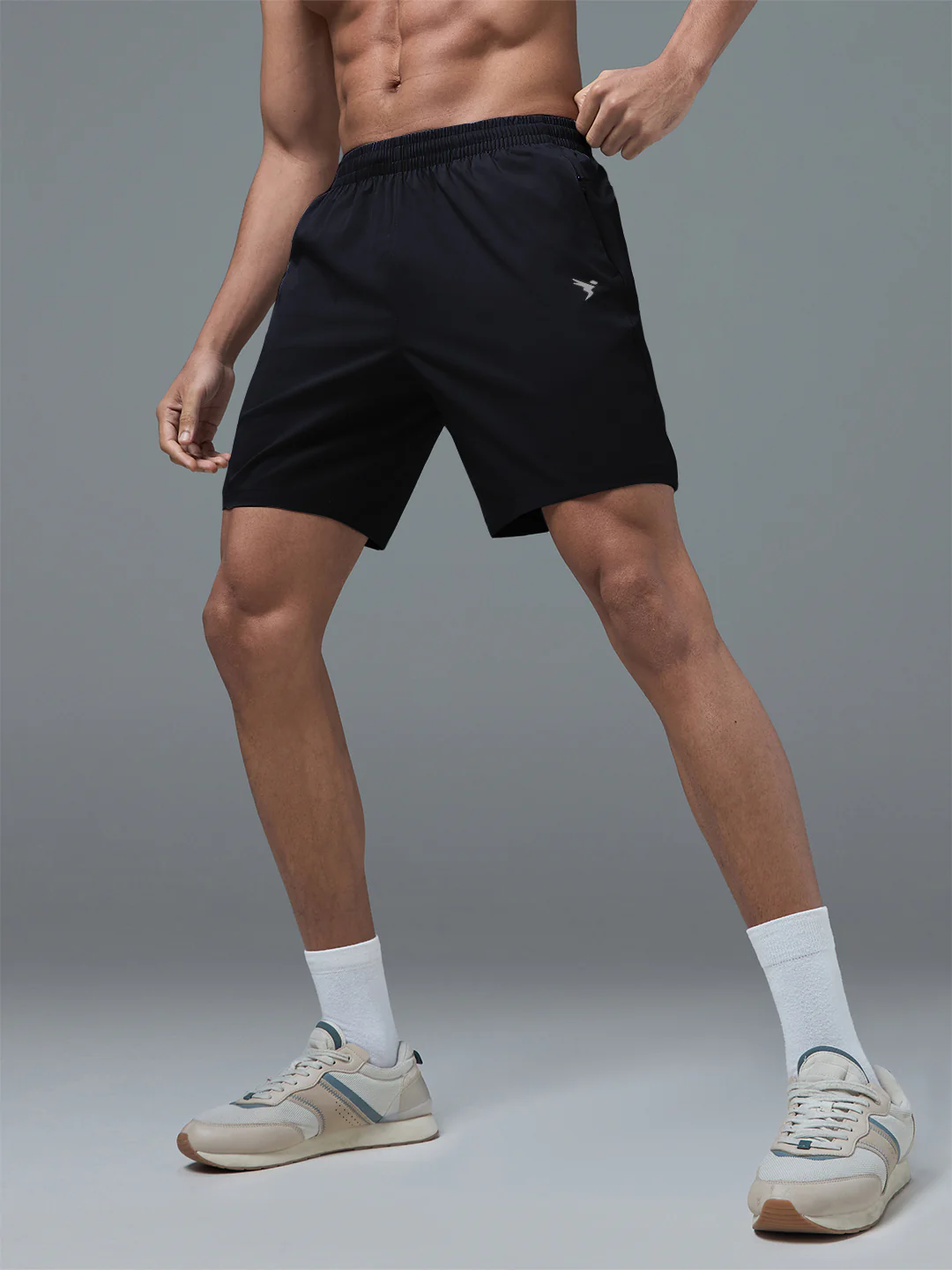 Men Solid Slim Fit Sports Shorts with TS FLEXI - Image 5