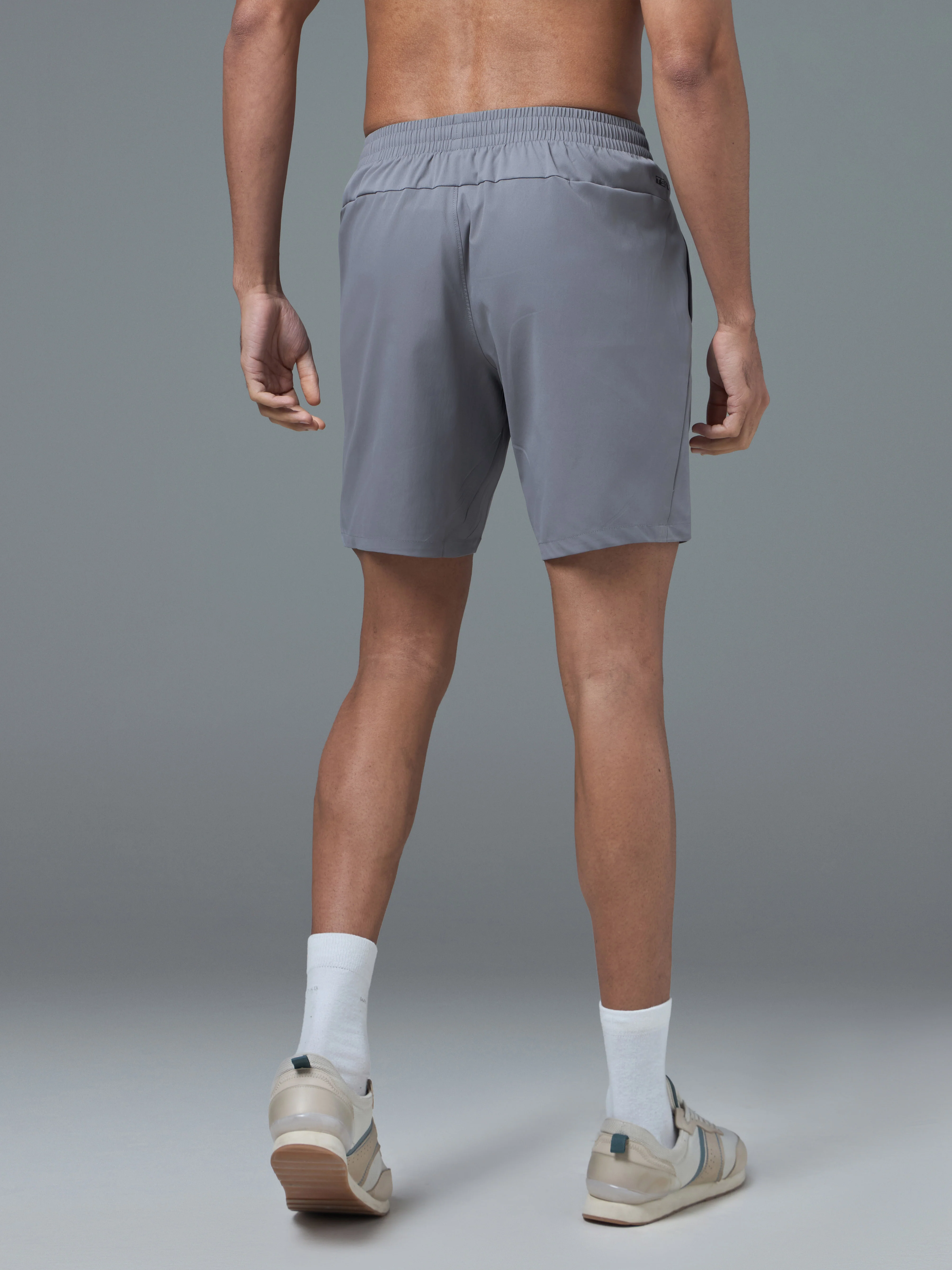 Men Solid Slim Fit Sports Shorts with TS FLEXI - Image 2