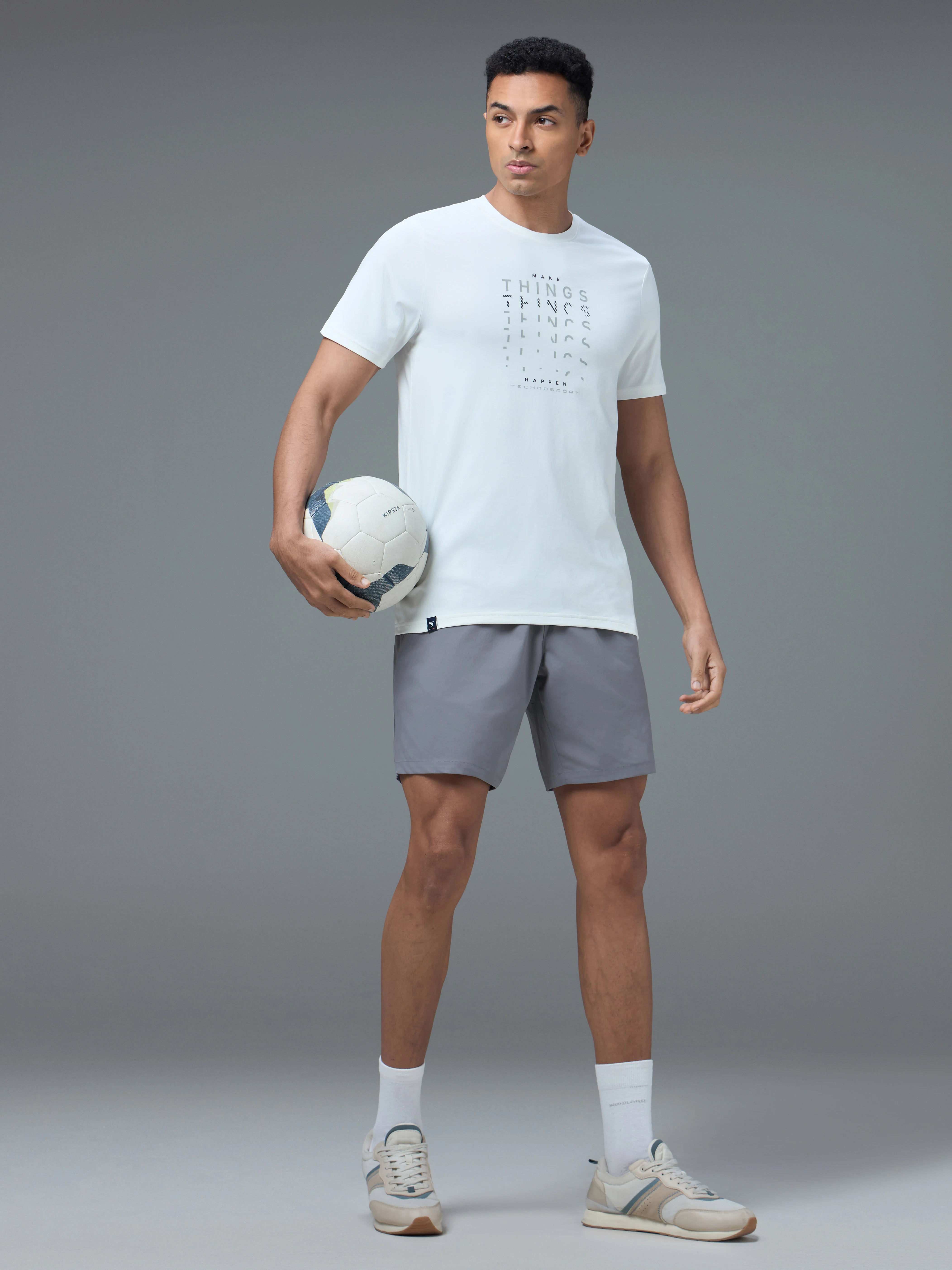 Men Solid Slim Fit Sports Shorts with TS FLEXI - Image 6