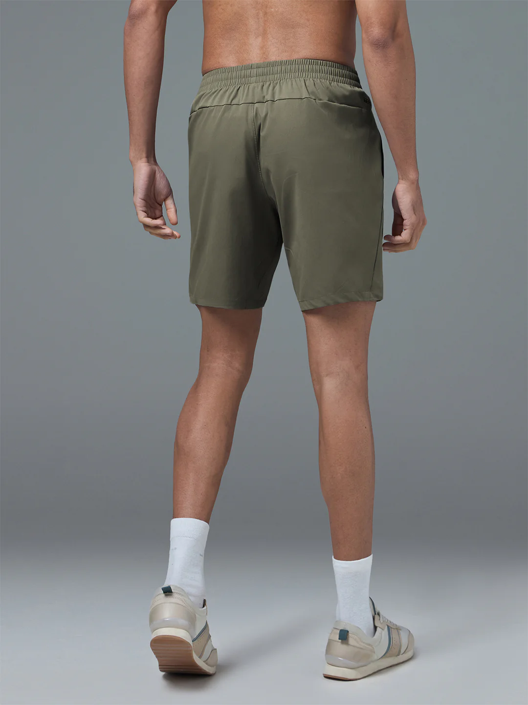 Men Solid Slim Fit Sports Shorts with TS FLEXI - Image 3
