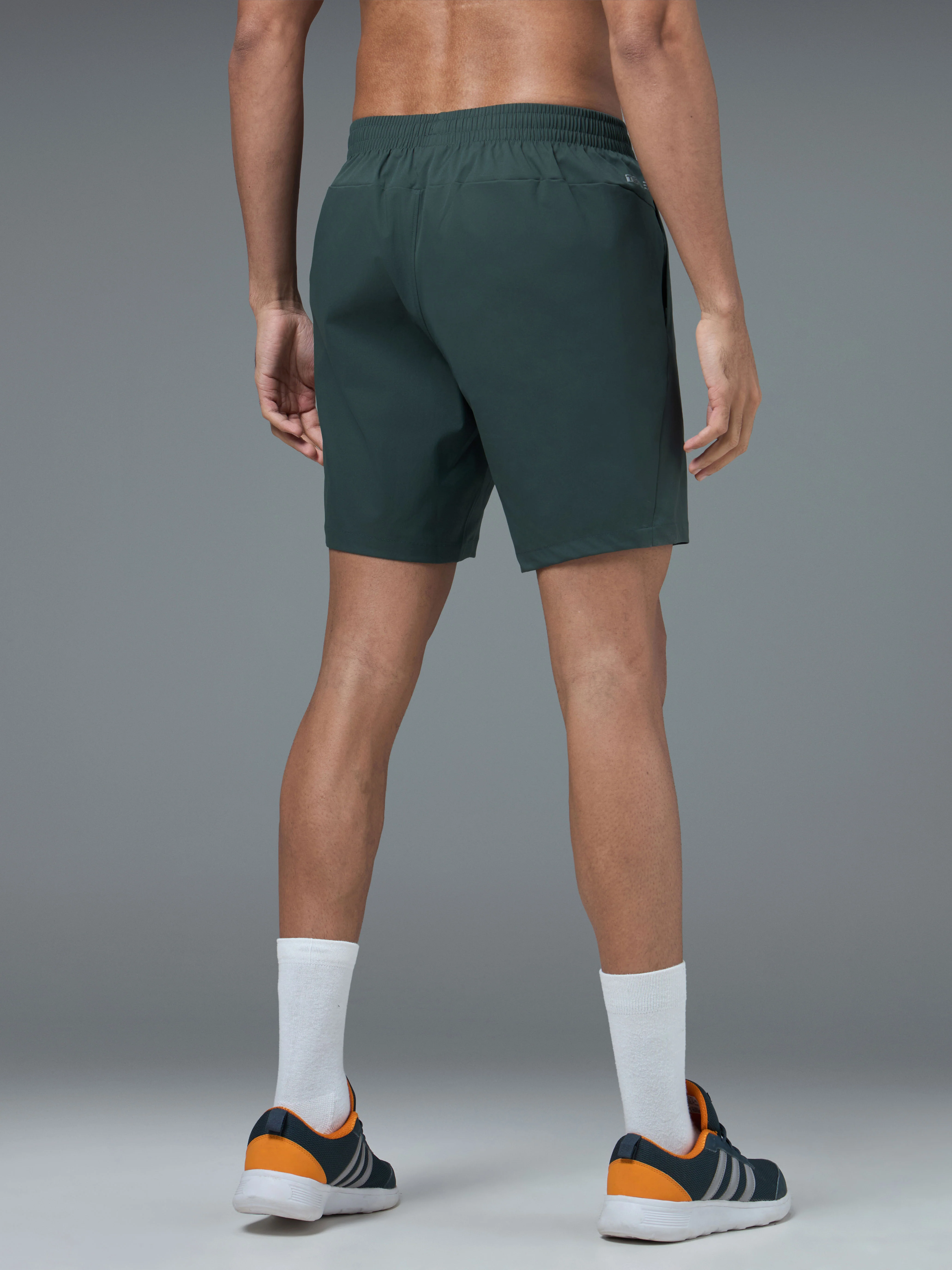 Men Solid Slim Fit Sports Shorts with TS FLEXI - Image 2