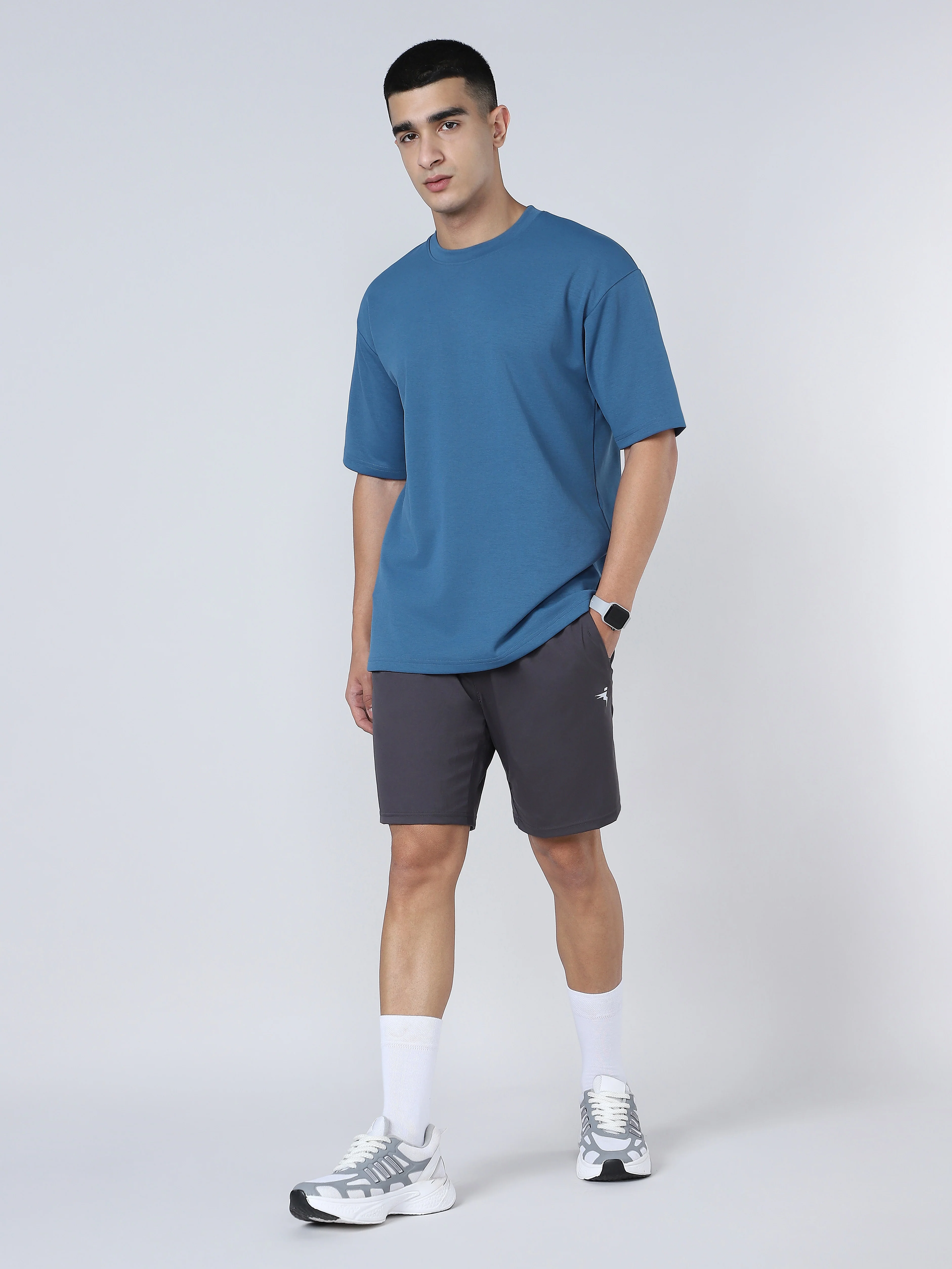 Men Solid Slim Fit Sports Shorts with TS FLEXI - Image 5