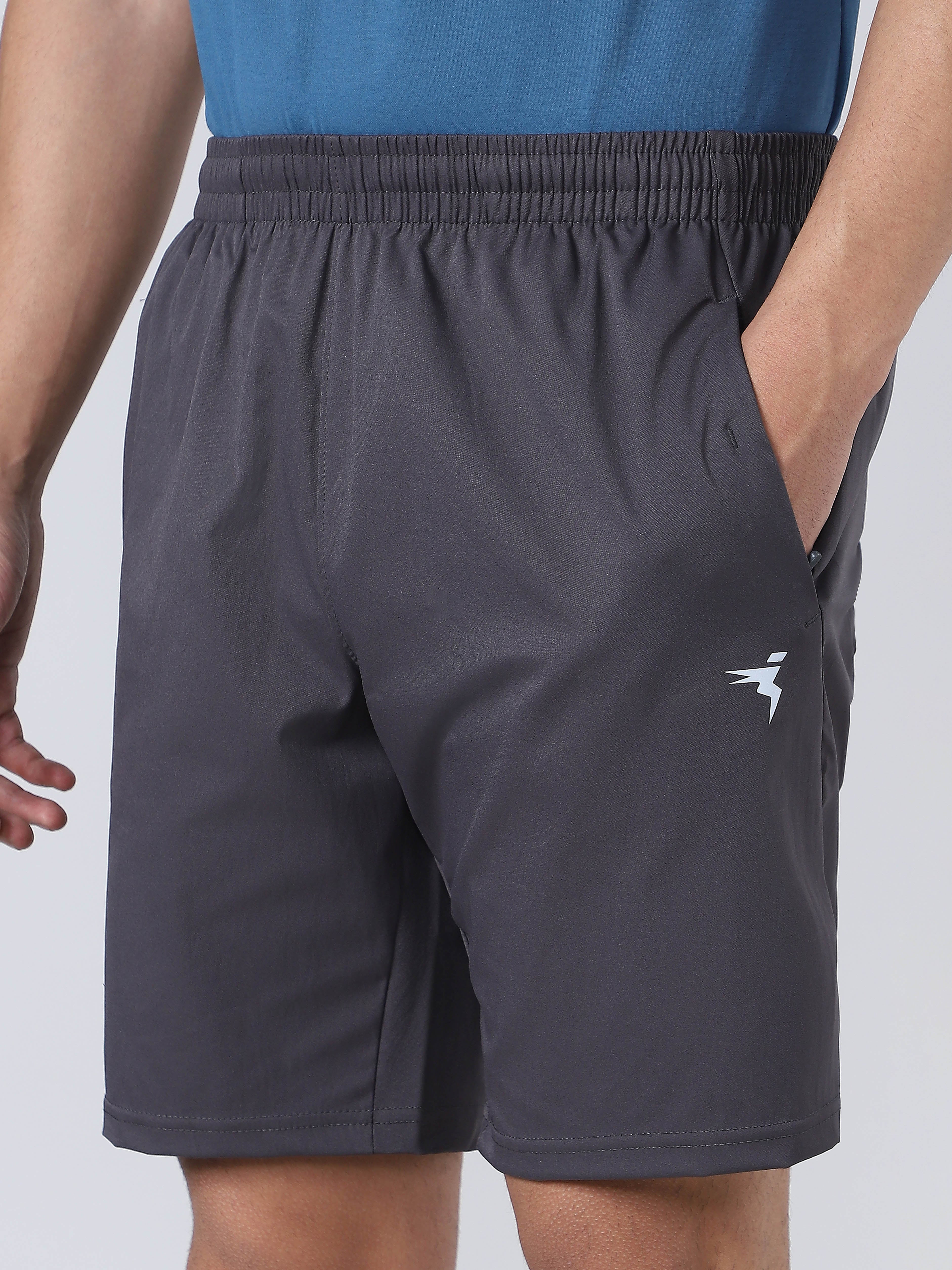 Men Solid Slim Fit Sports Shorts with TS FLEXI - Image 7