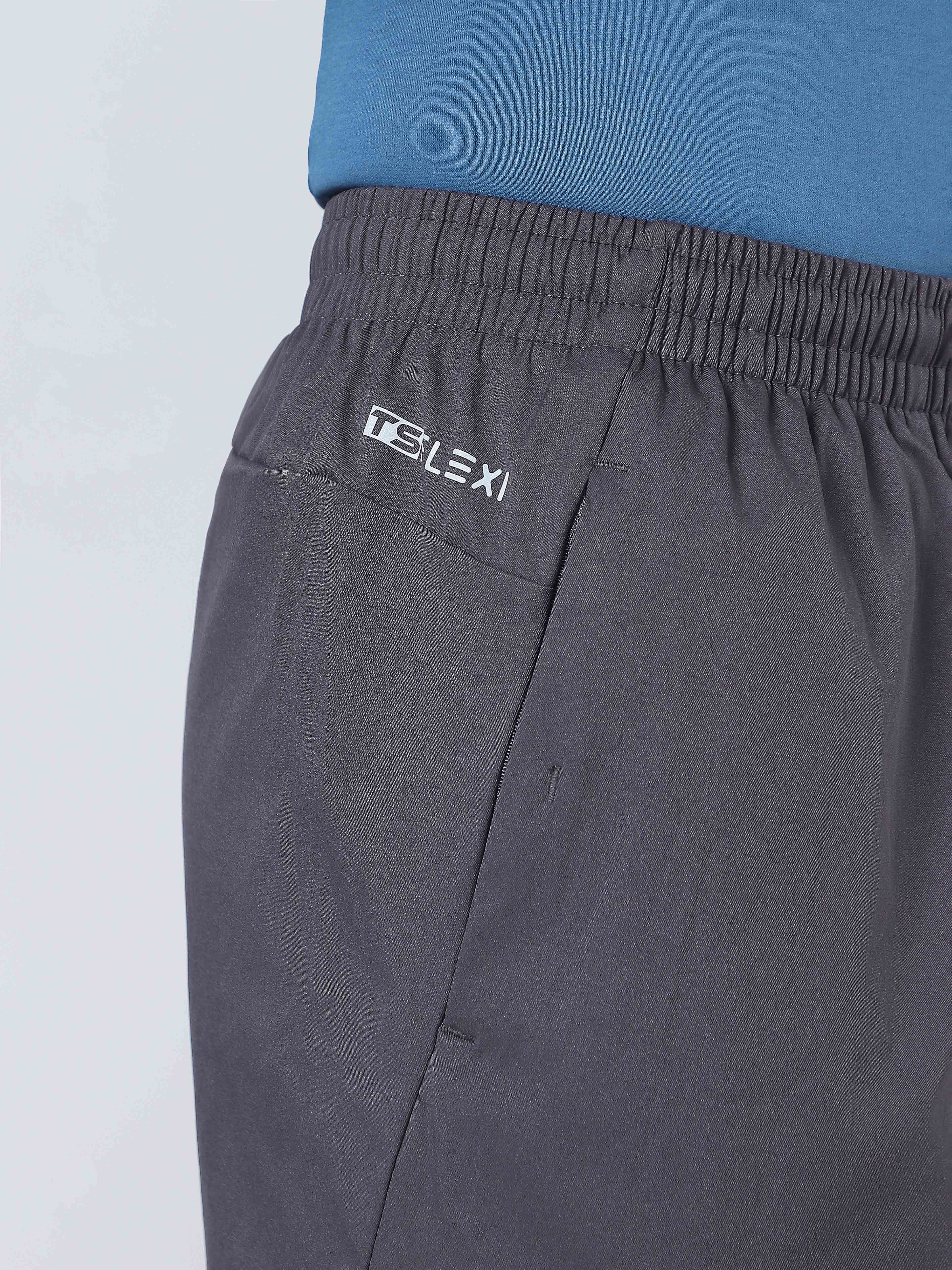 Men Solid Slim Fit Sports Shorts with TS FLEXI - Image 8