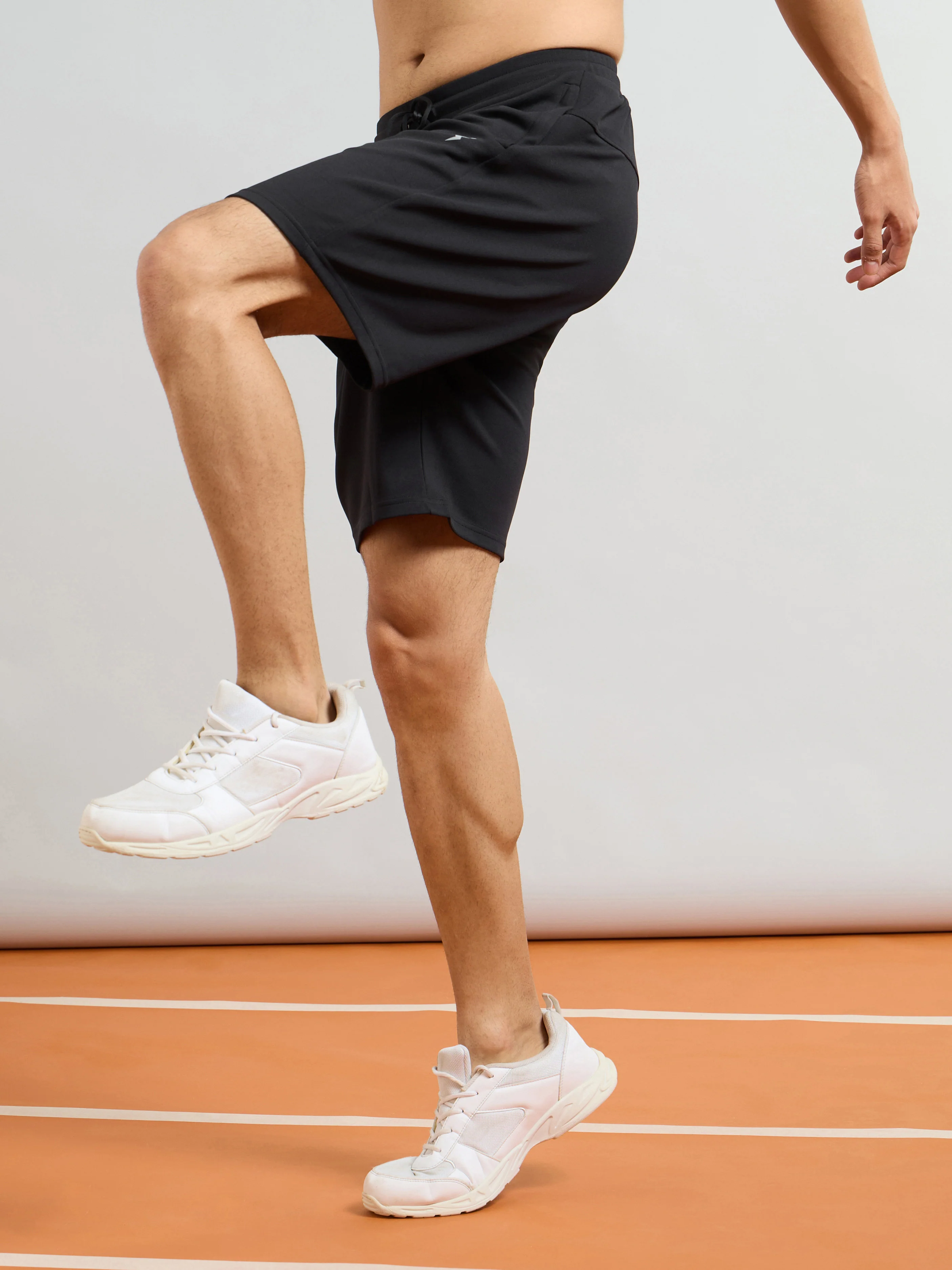 Men Solid Slim Fit Sports Shorts with TS FLEXI - Image 2