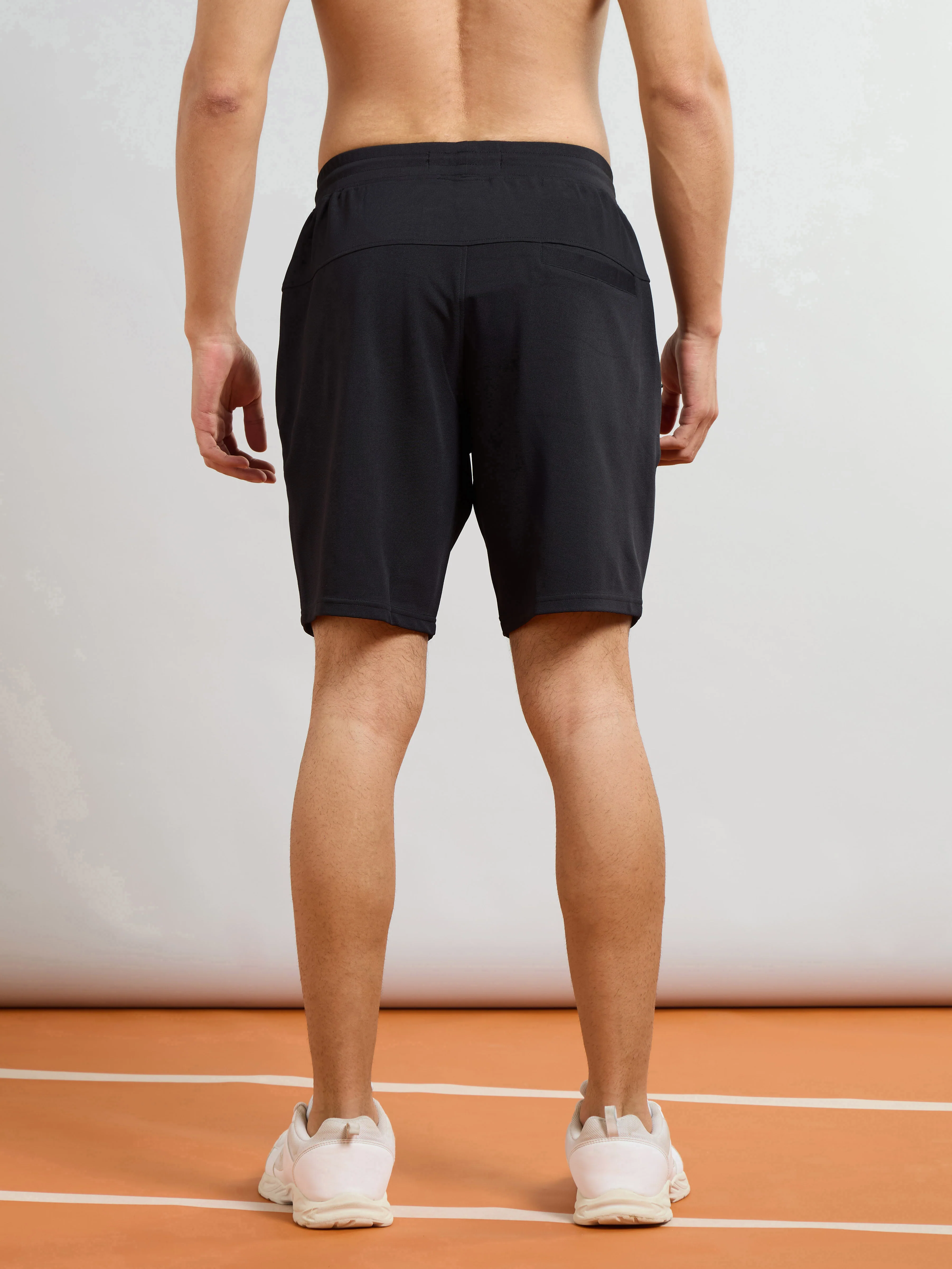 Men Solid Slim Fit Sports Shorts with TS FLEXI - Image 3