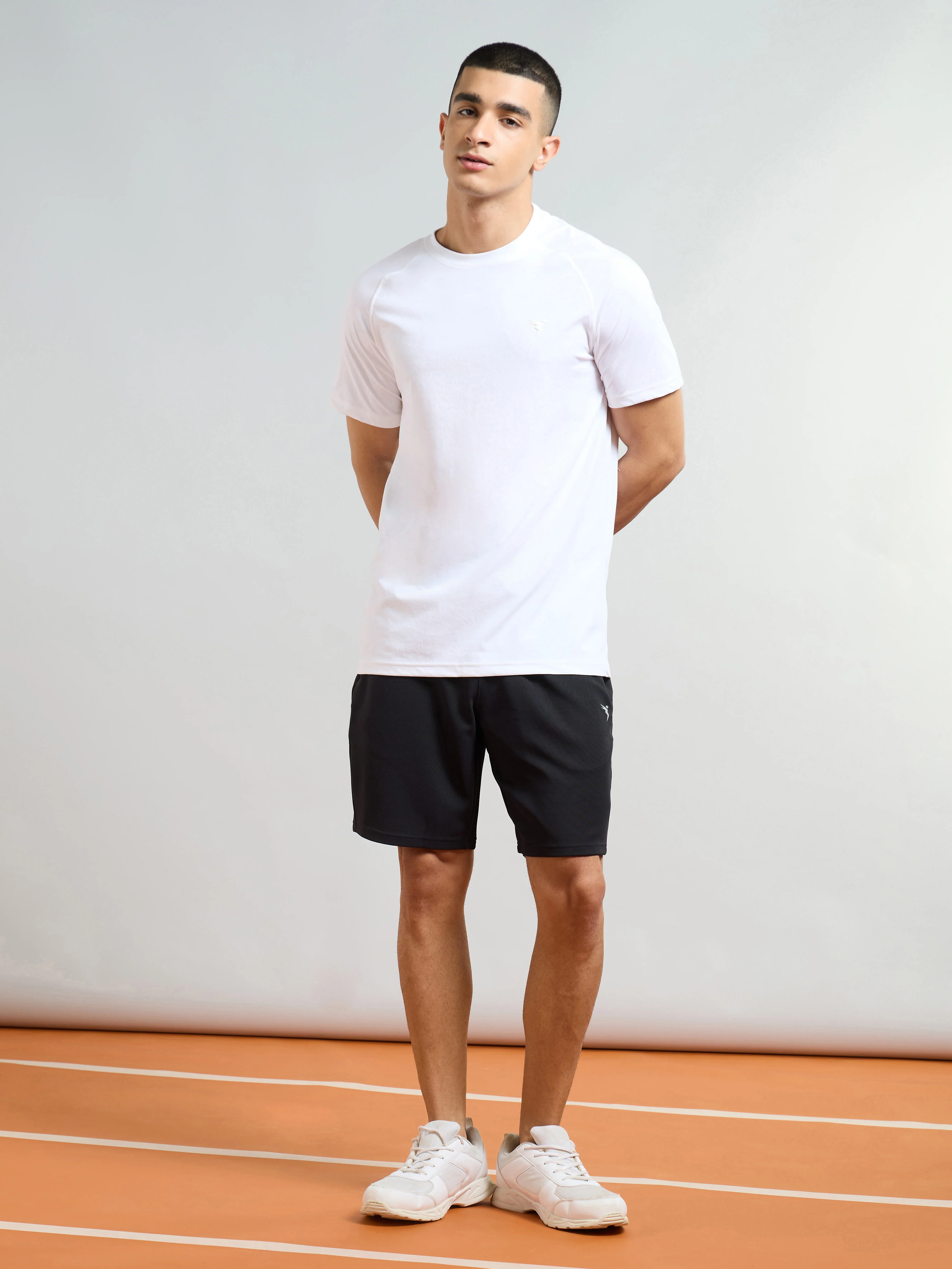 Men Solid Slim Fit Sports Shorts with TS FLEXI - Image 5