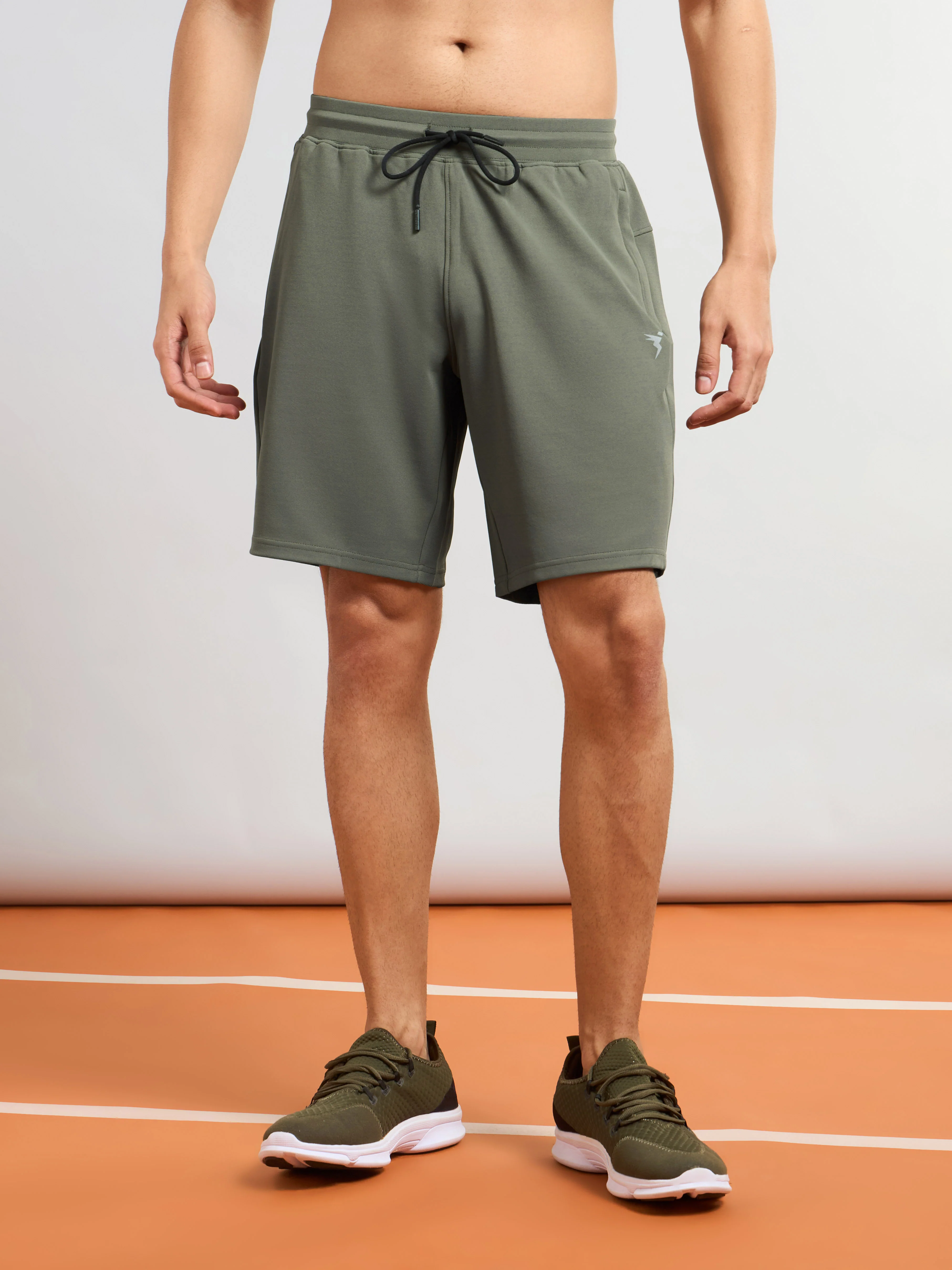 Men Solid Slim Fit Sports Shorts with TS FLEXI - Image 2