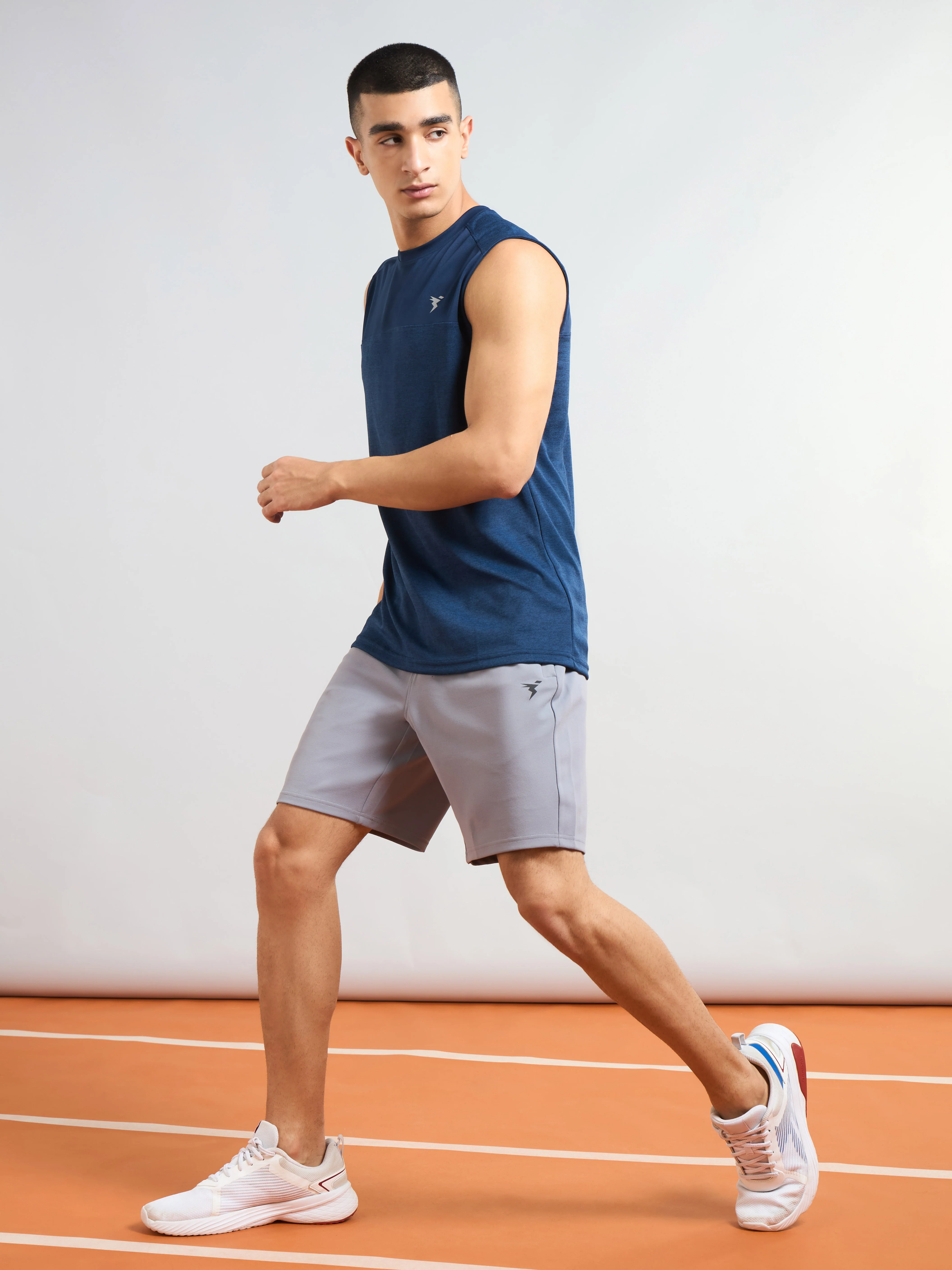 Men Solid Slim Fit Sports Shorts with TS FLEXI - Image 5