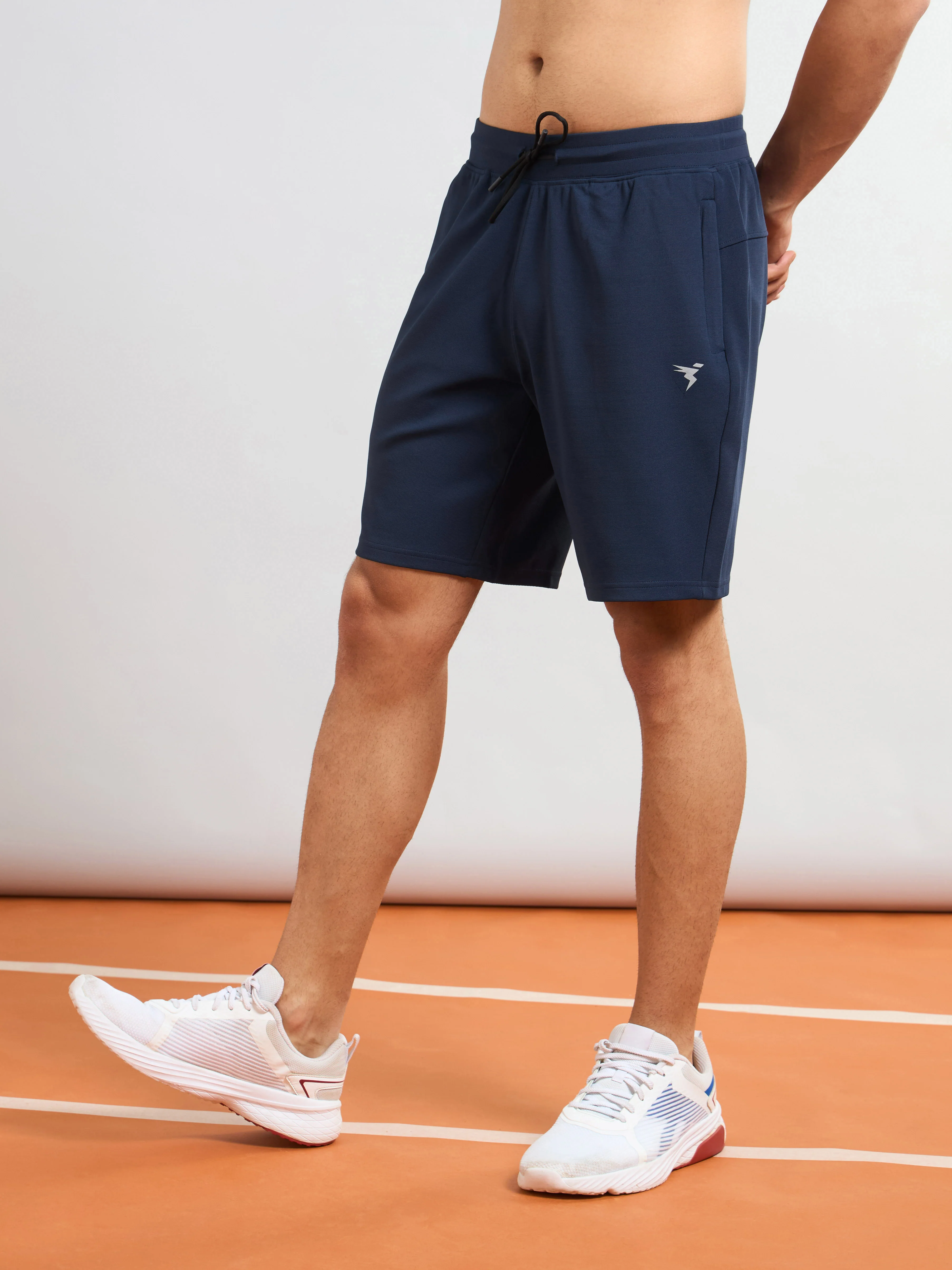 Men Solid Slim Fit Sports Shorts with TS FLEXI - Image 4
