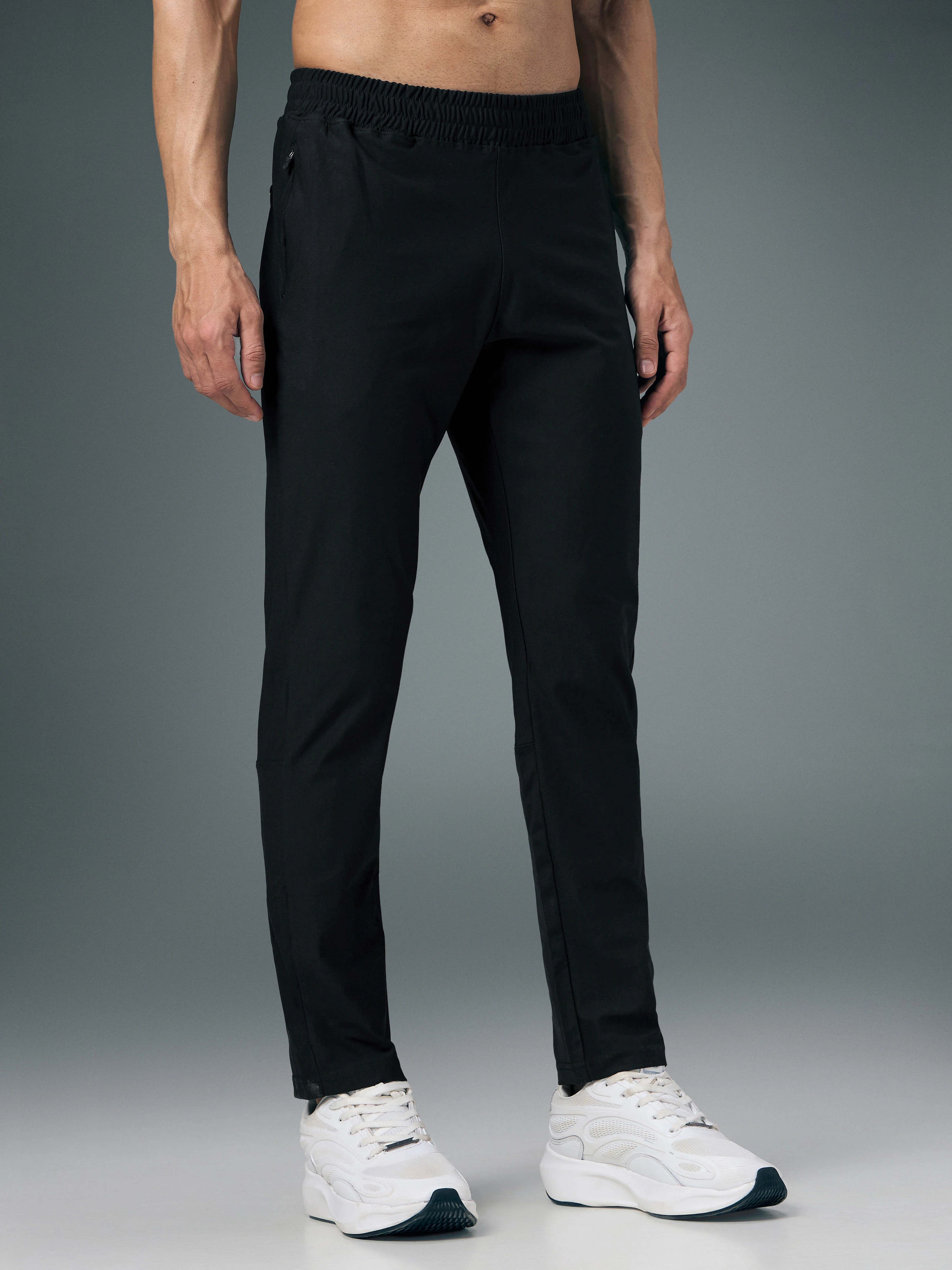 Men Solid Slim Fit Sports Trackpants with DURACOOL+ - Image 4
