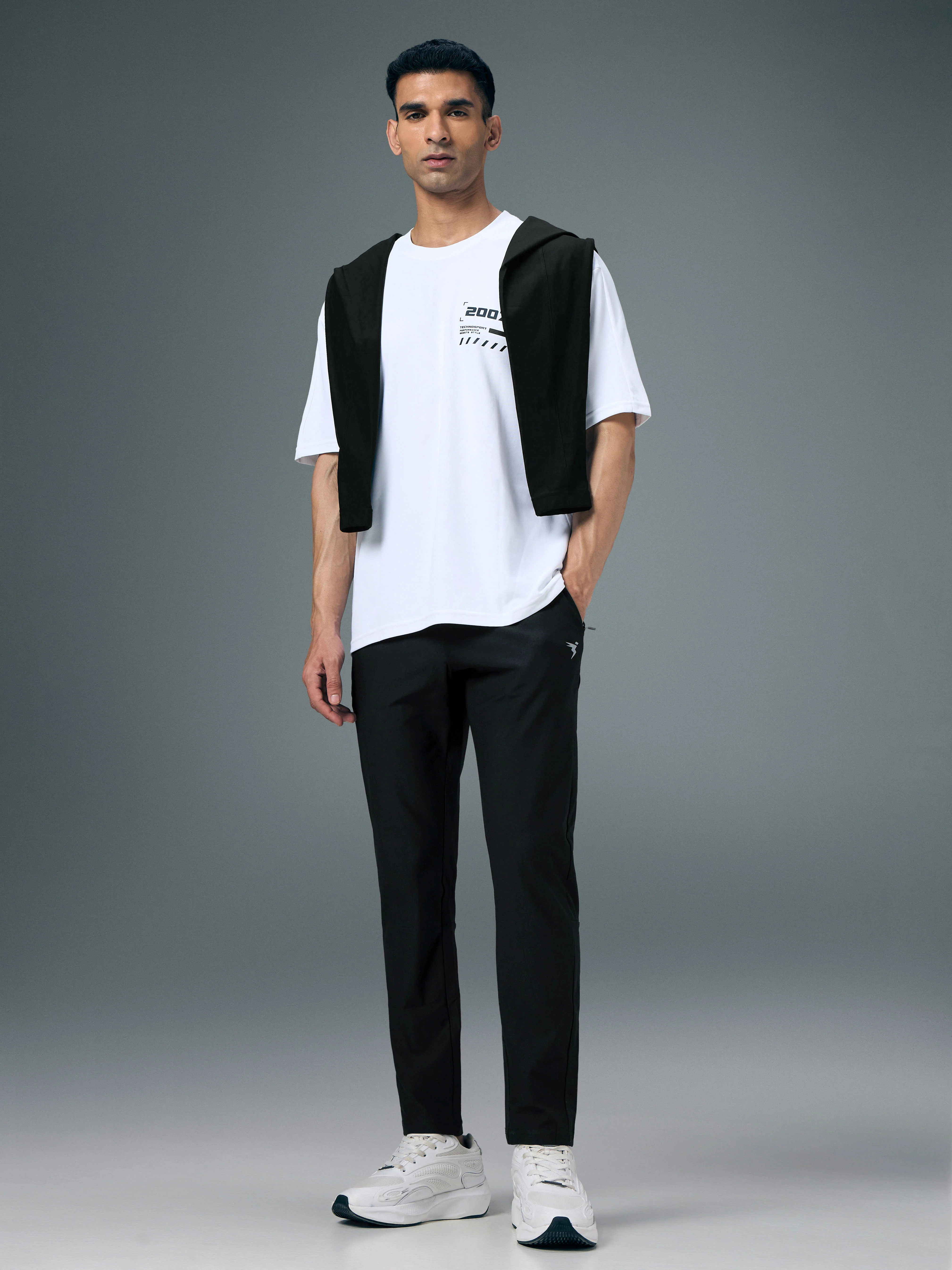 Men Solid Slim Fit Sports Trackpants with DURACOOL+ - Image 5