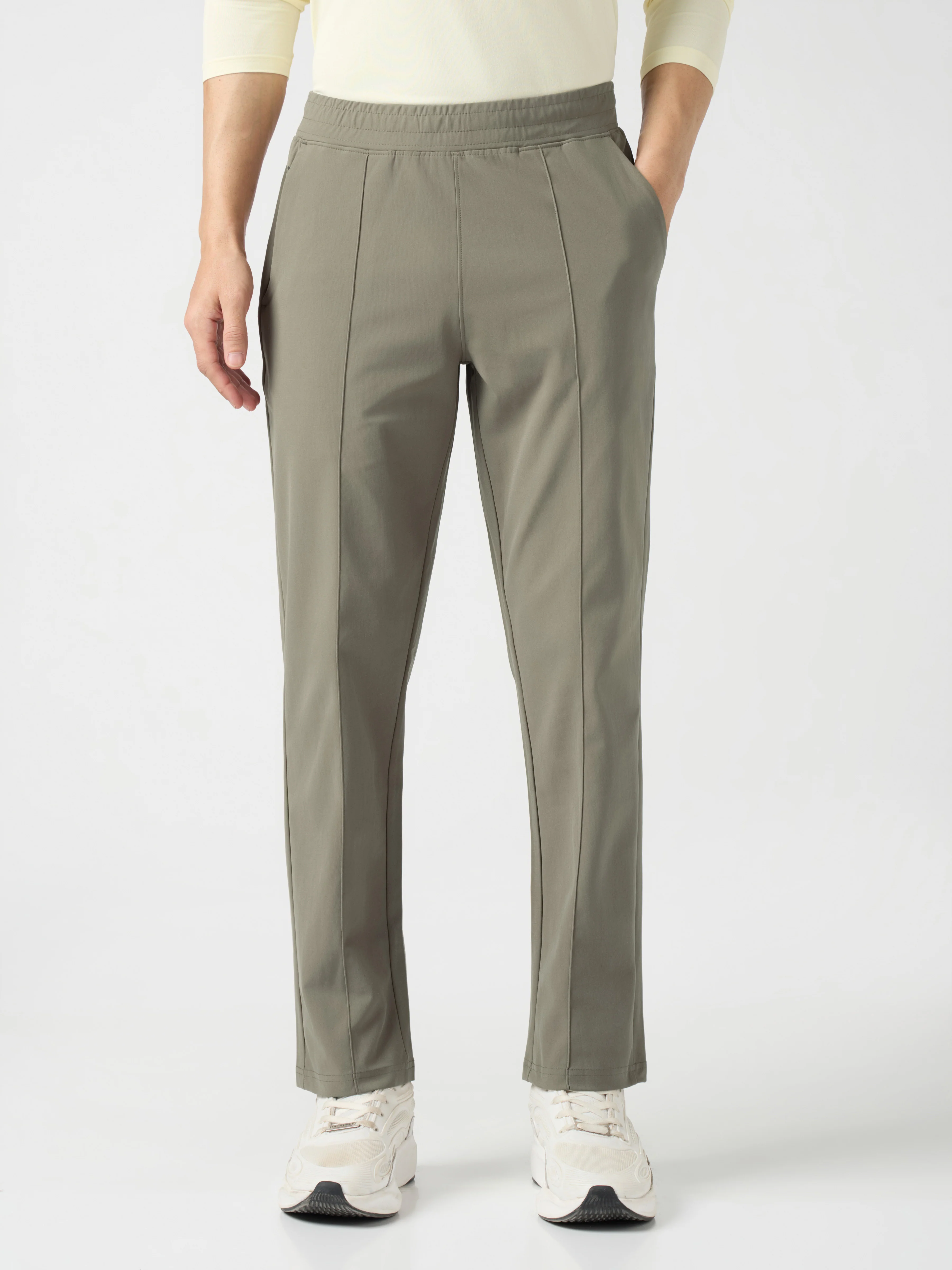 Men Solid Slim Fit Sports Trackpants with DURACOOL+ - Image 2