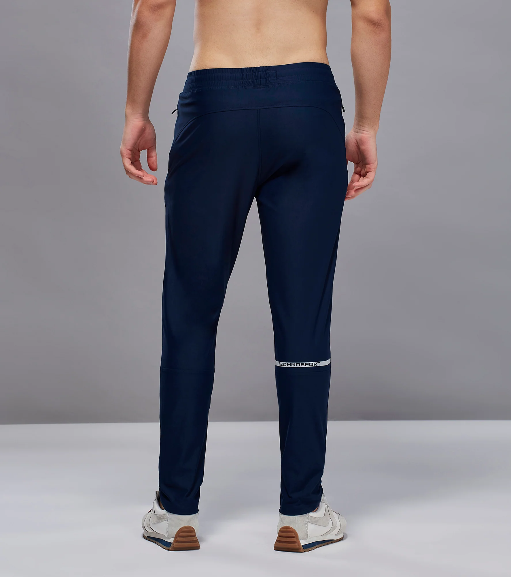Men Solid Slim Fit Sports Trackpants with DURACOOL+ - Image 3