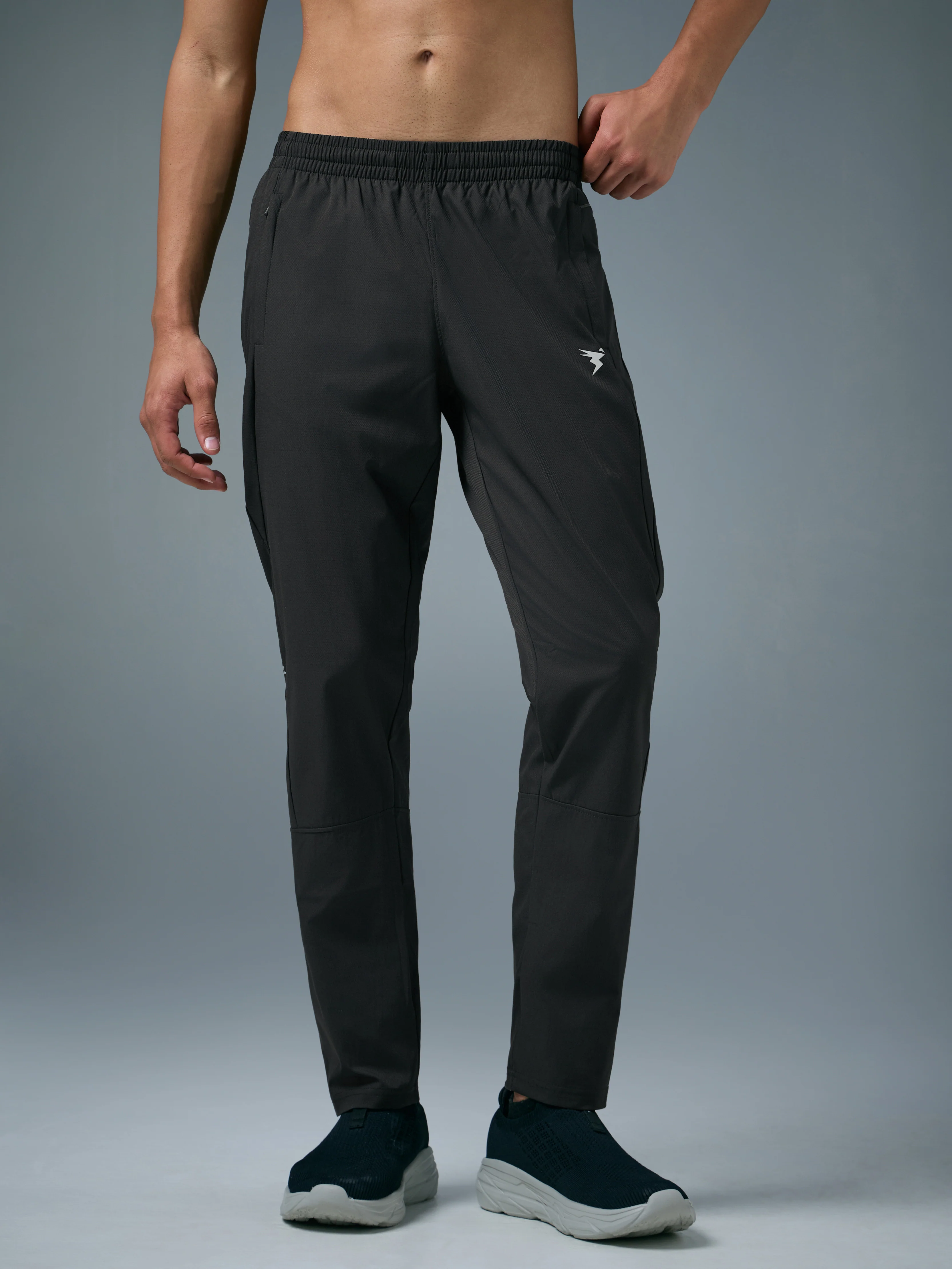 Men Solid Slim Fit Sports Trackpants with TS LYTRA - Image 2