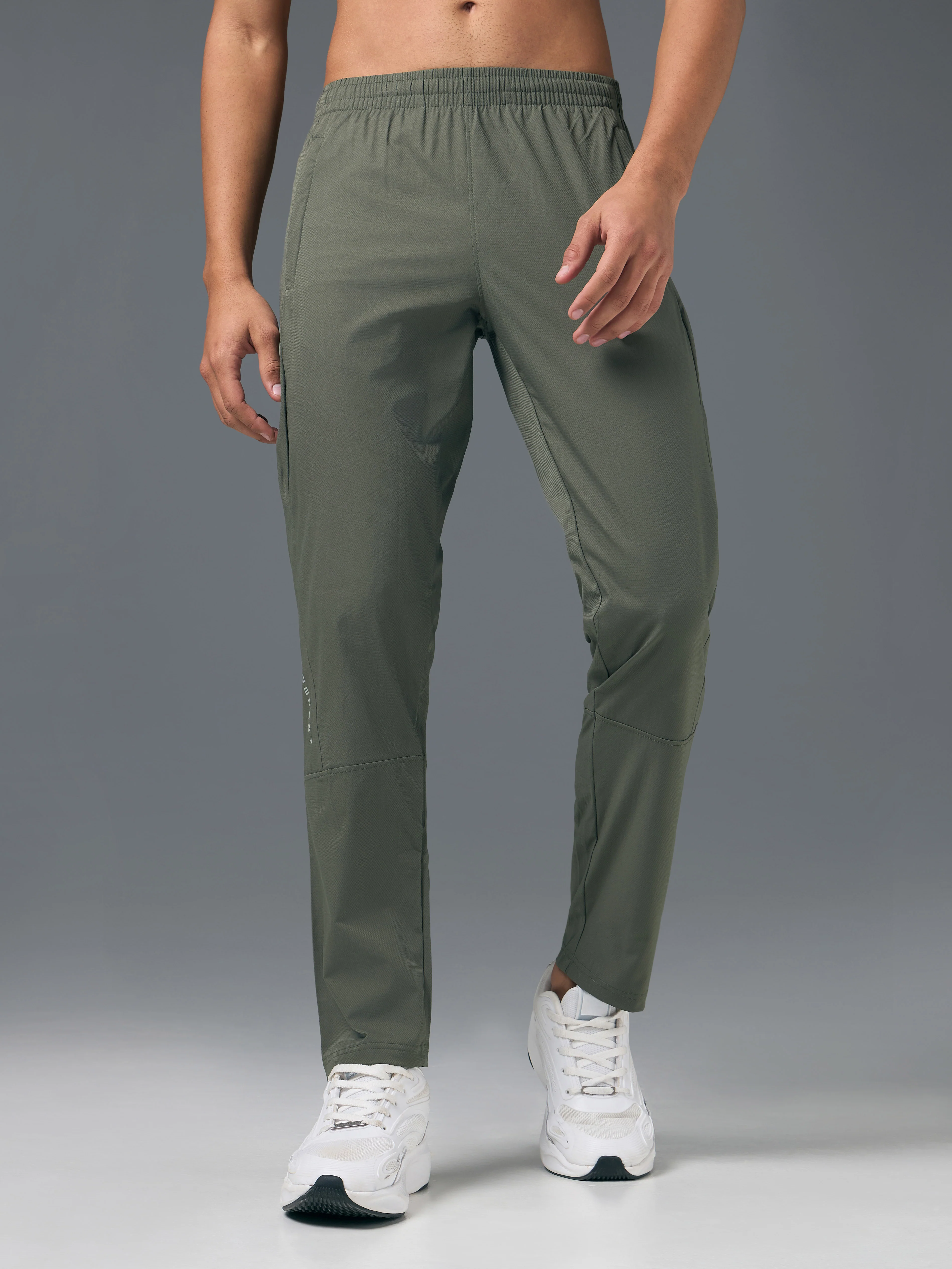 Men Solid Slim Fit Sports Trackpants with TS LYTRA - Image 2