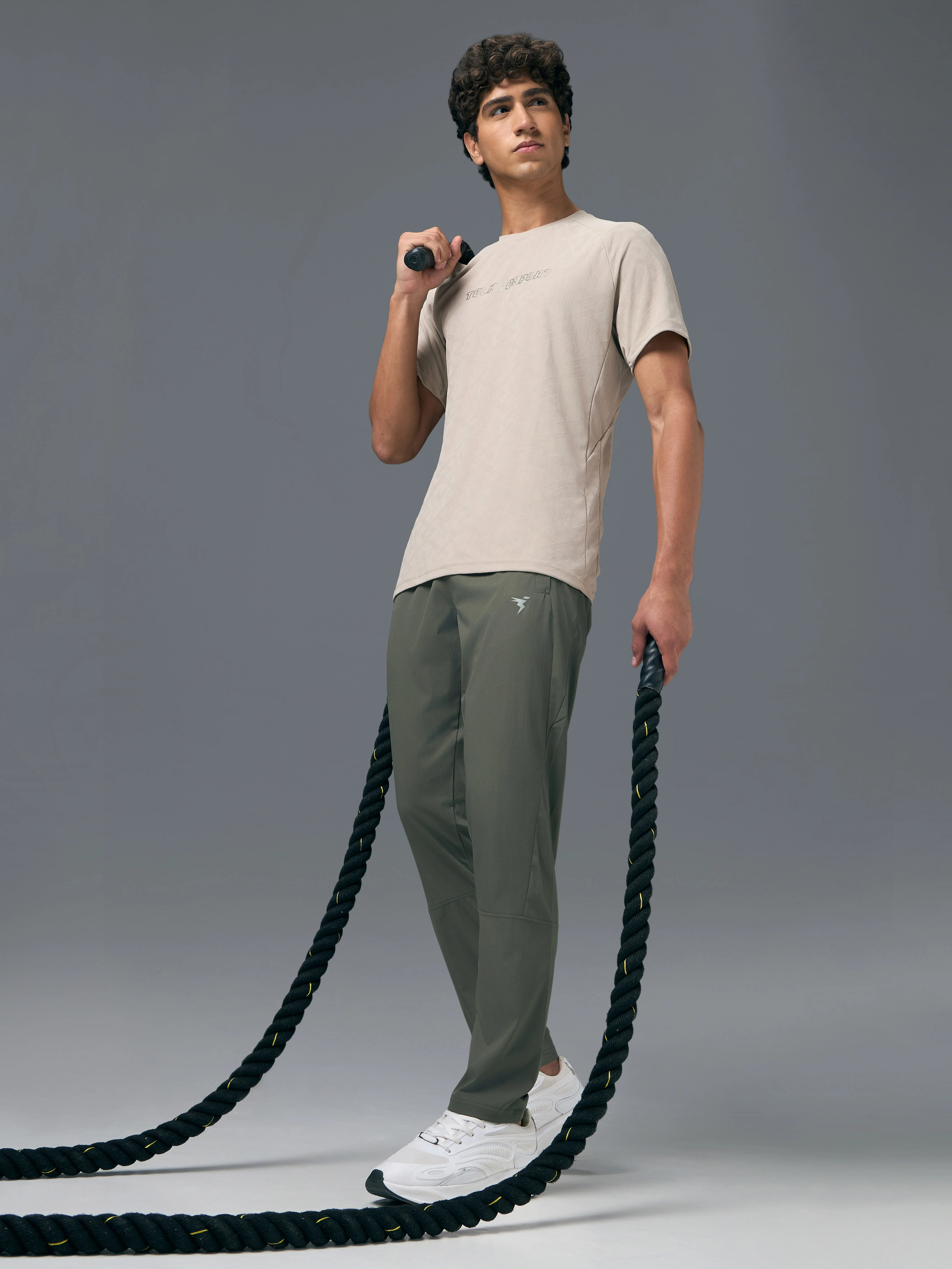 Men Solid Slim Fit Sports Trackpants with TS LYTRA - Image 5