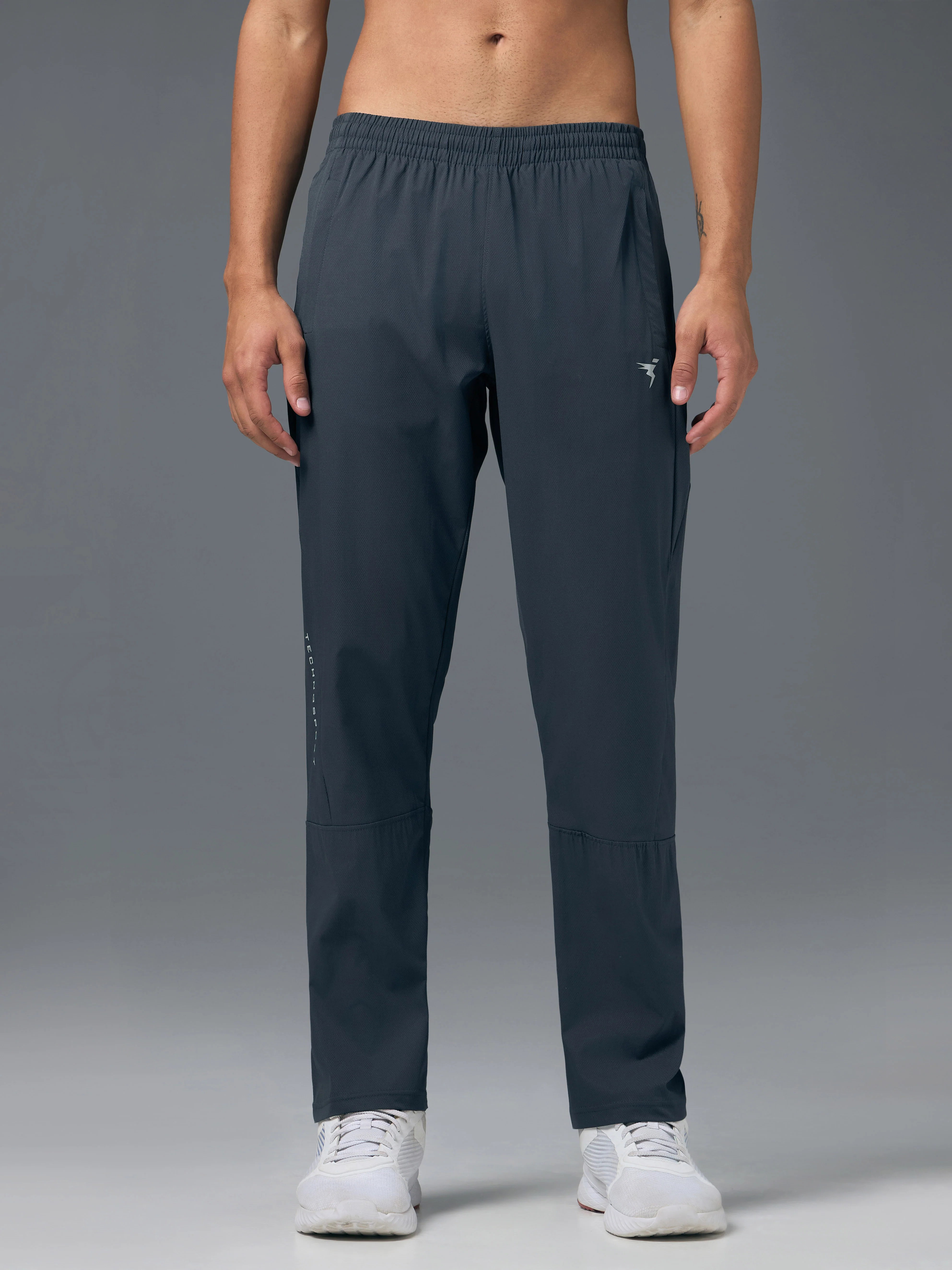 Men Solid Slim Fit Sports Trackpants with TS LYTRA - Image 2