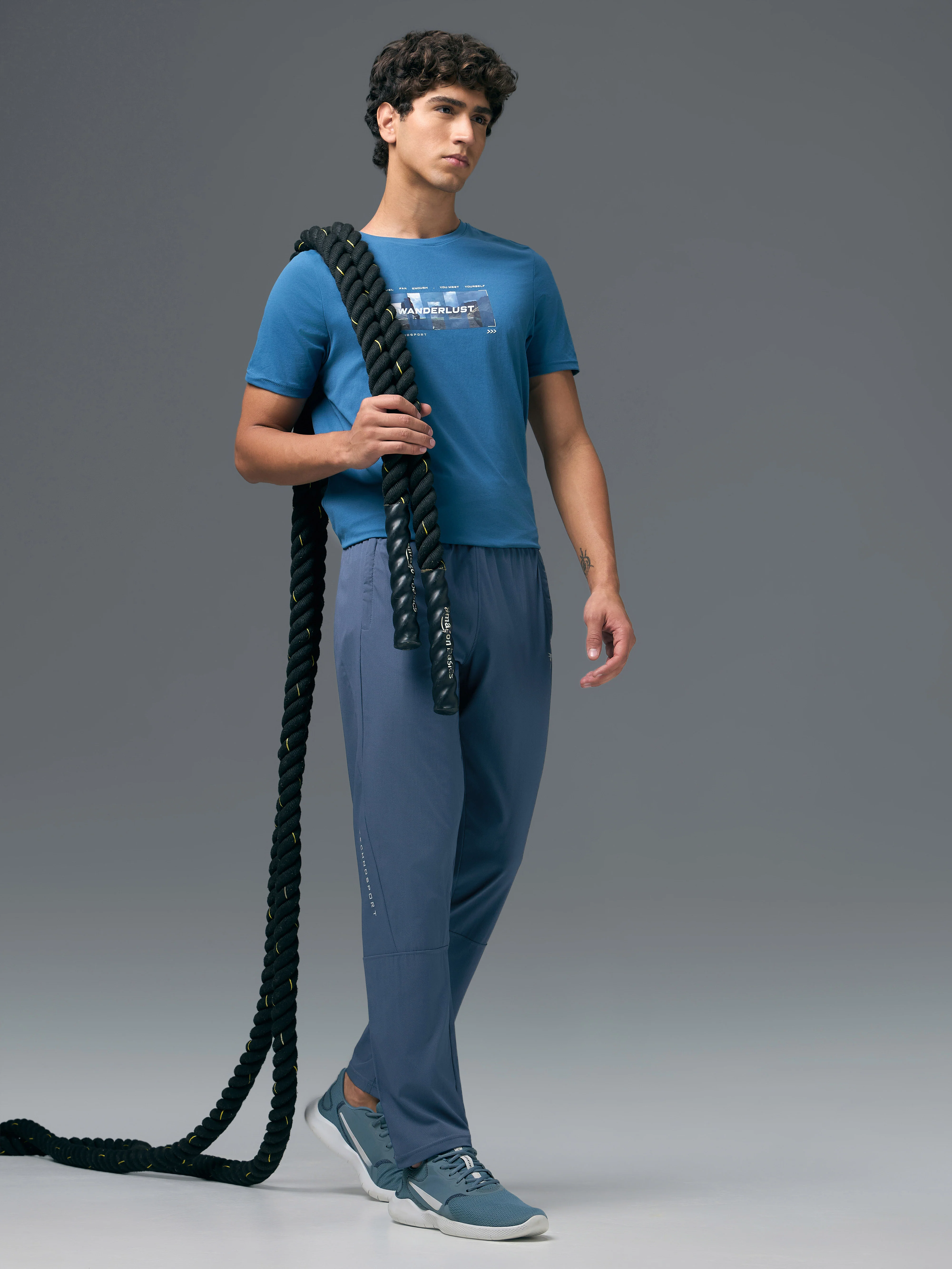 Men Solid Slim Fit Sports Trackpants with TS LYTRA - Image 5