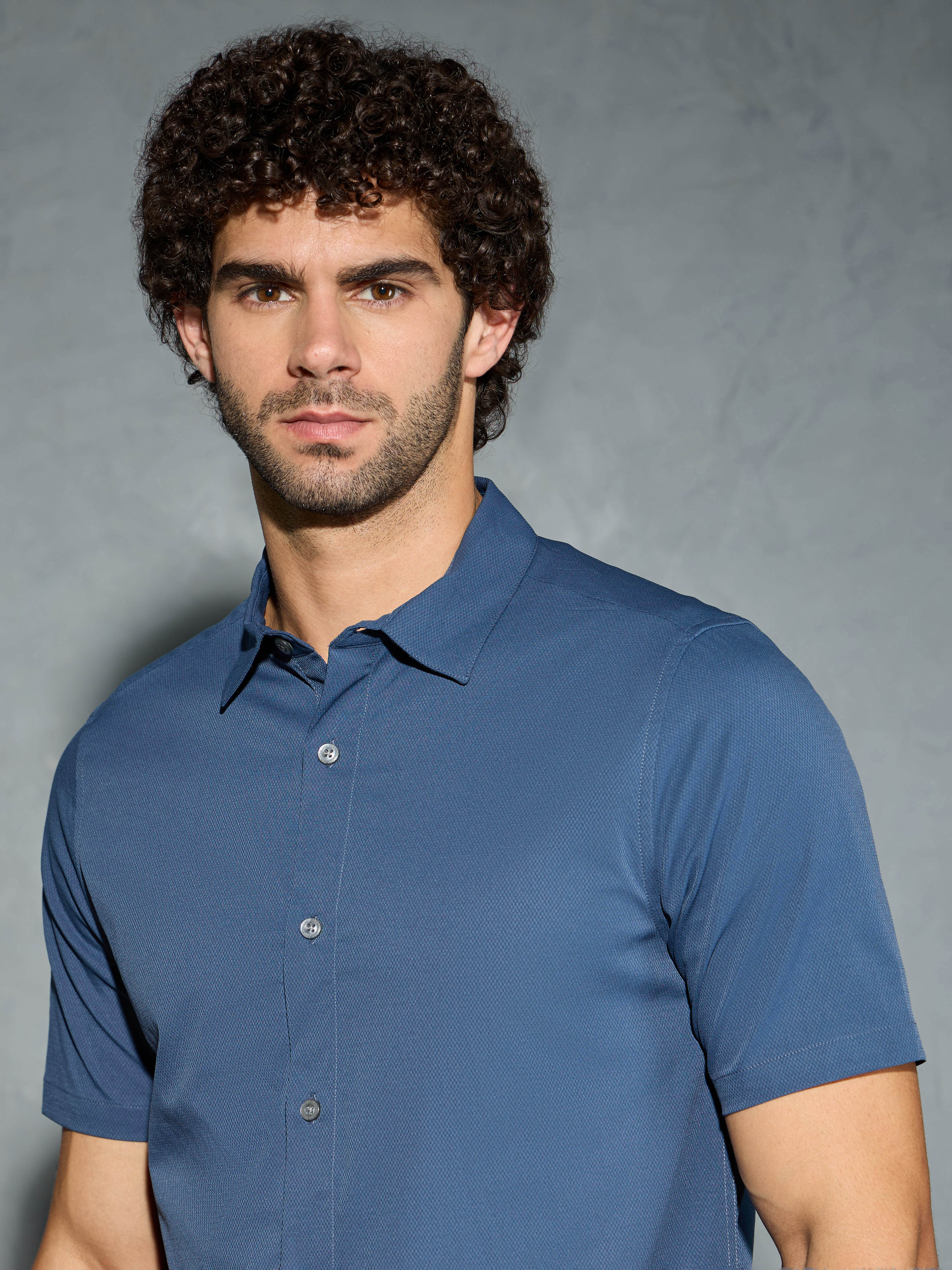 Men Solid Slim Fit Spread Collar Shirt with TS LYTRA - Image 6