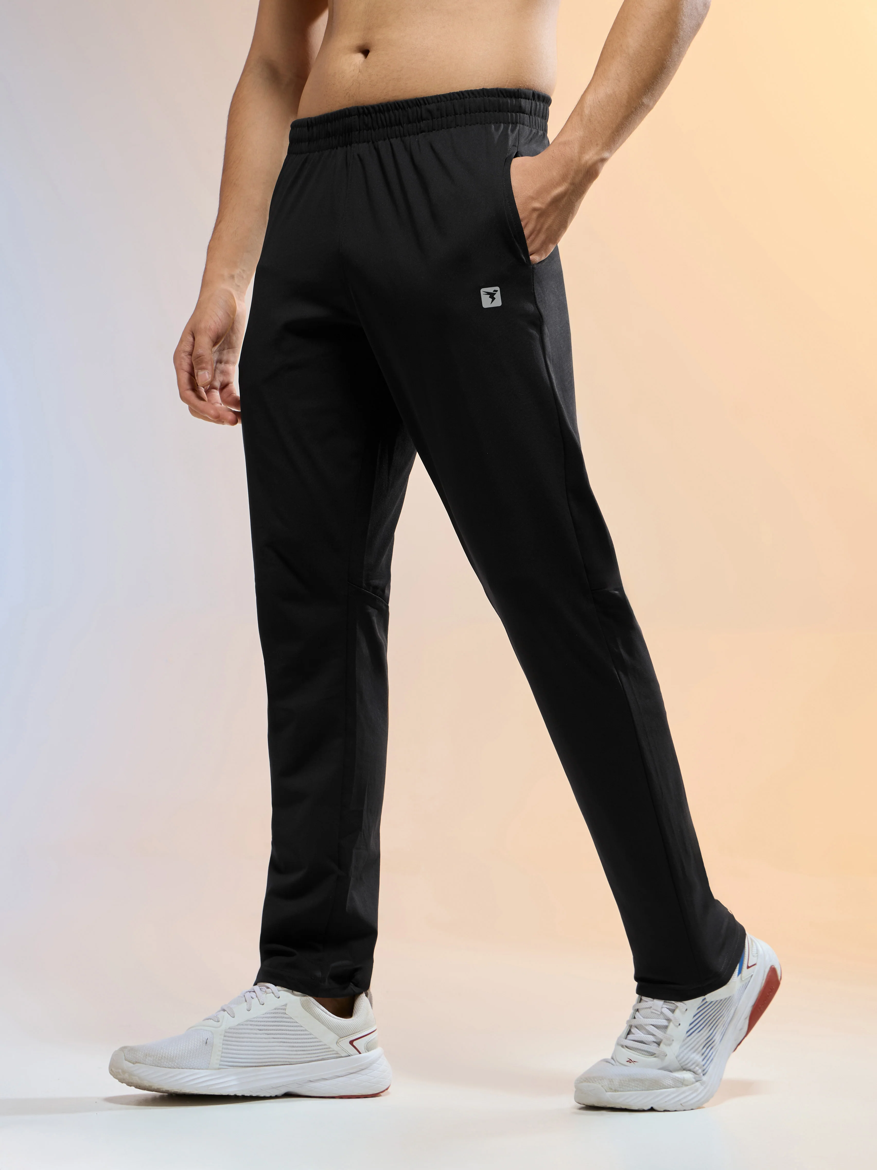 Men Solid Slim Fit Trackpants with 4 Way Crispy - Image 4
