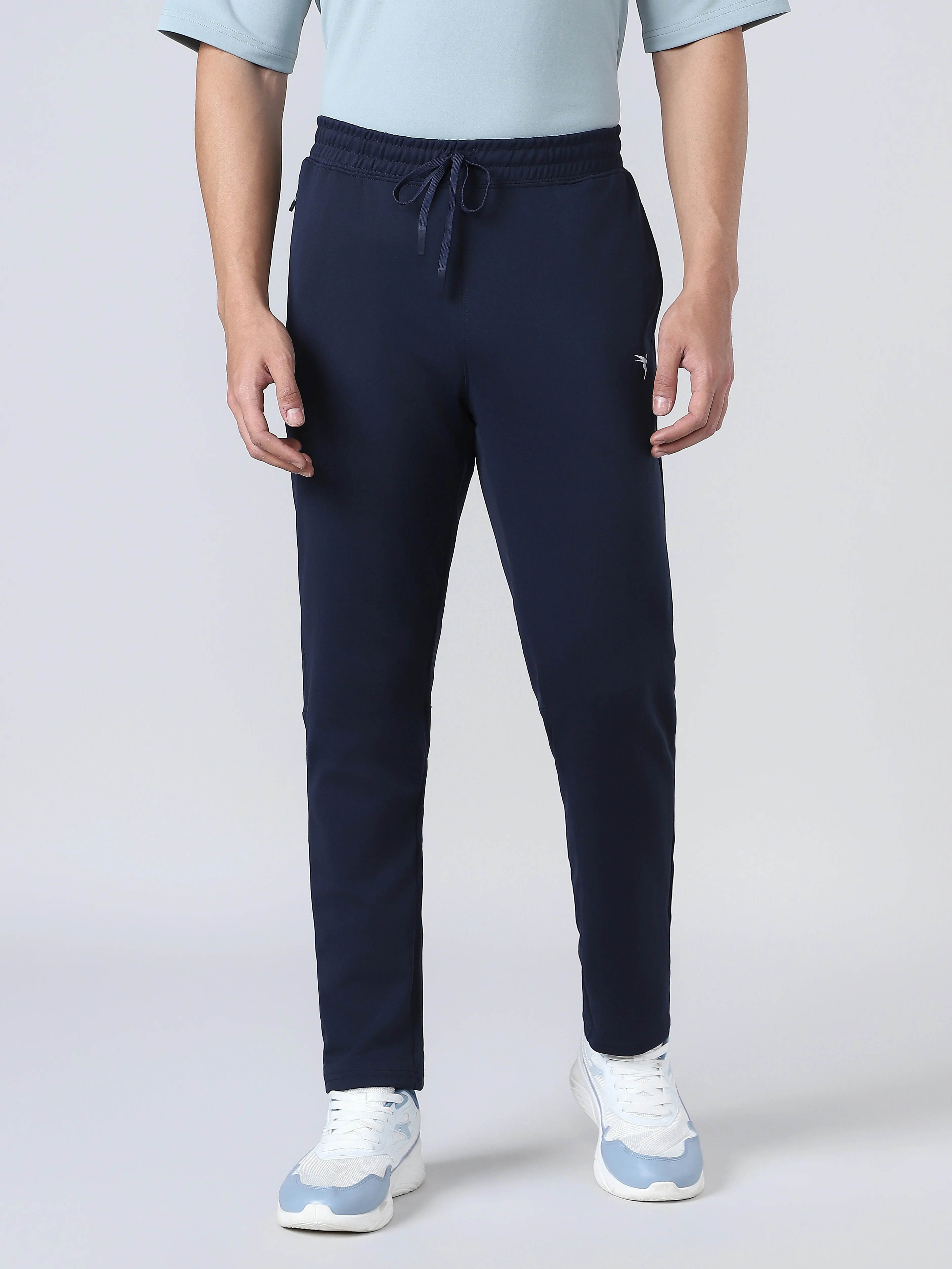 Men Solid Slim Fit Trackpants with ELASTO PLUS