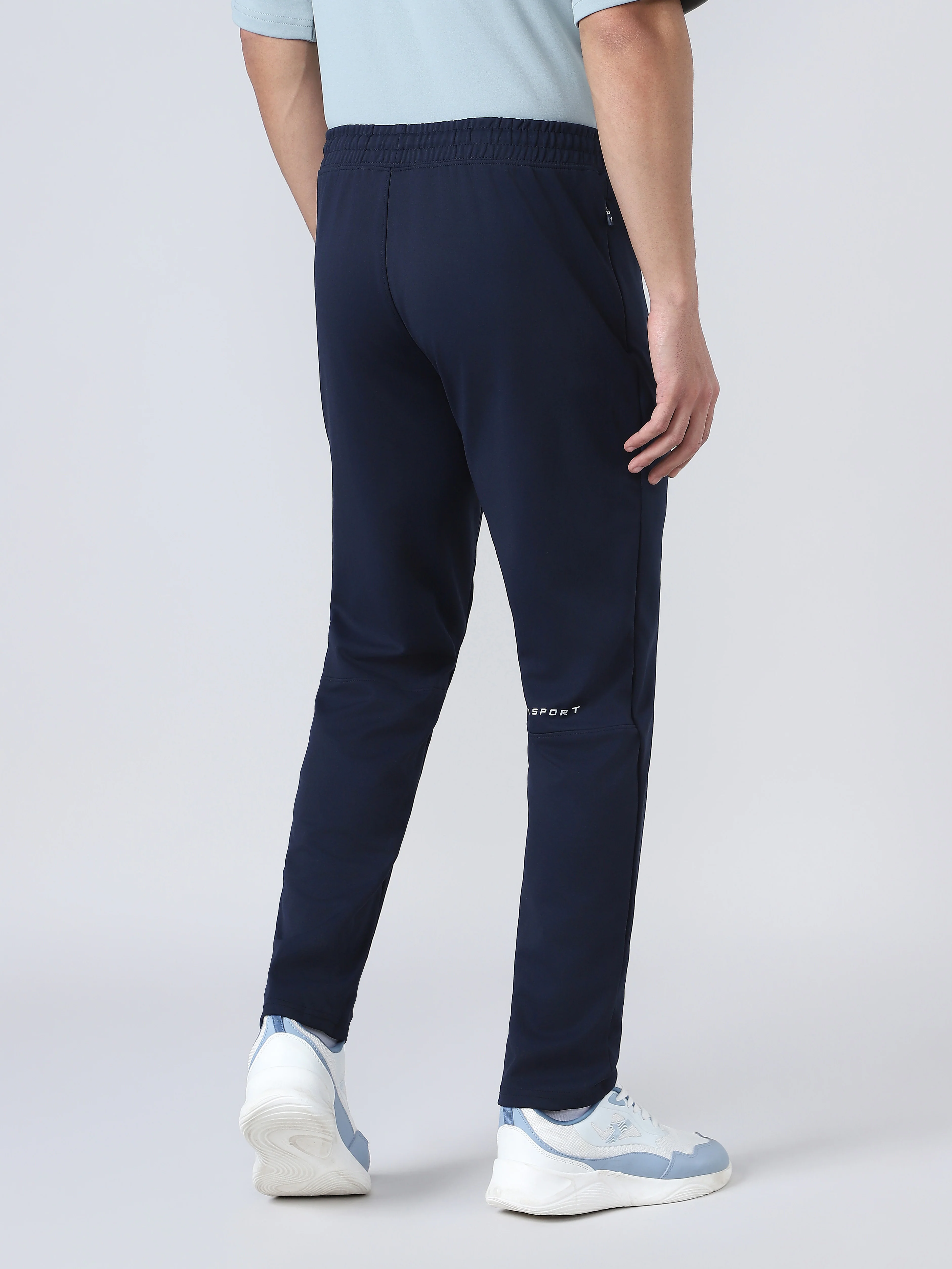 Men Solid Slim Fit Trackpants with ELASTO PLUS - Image 2
