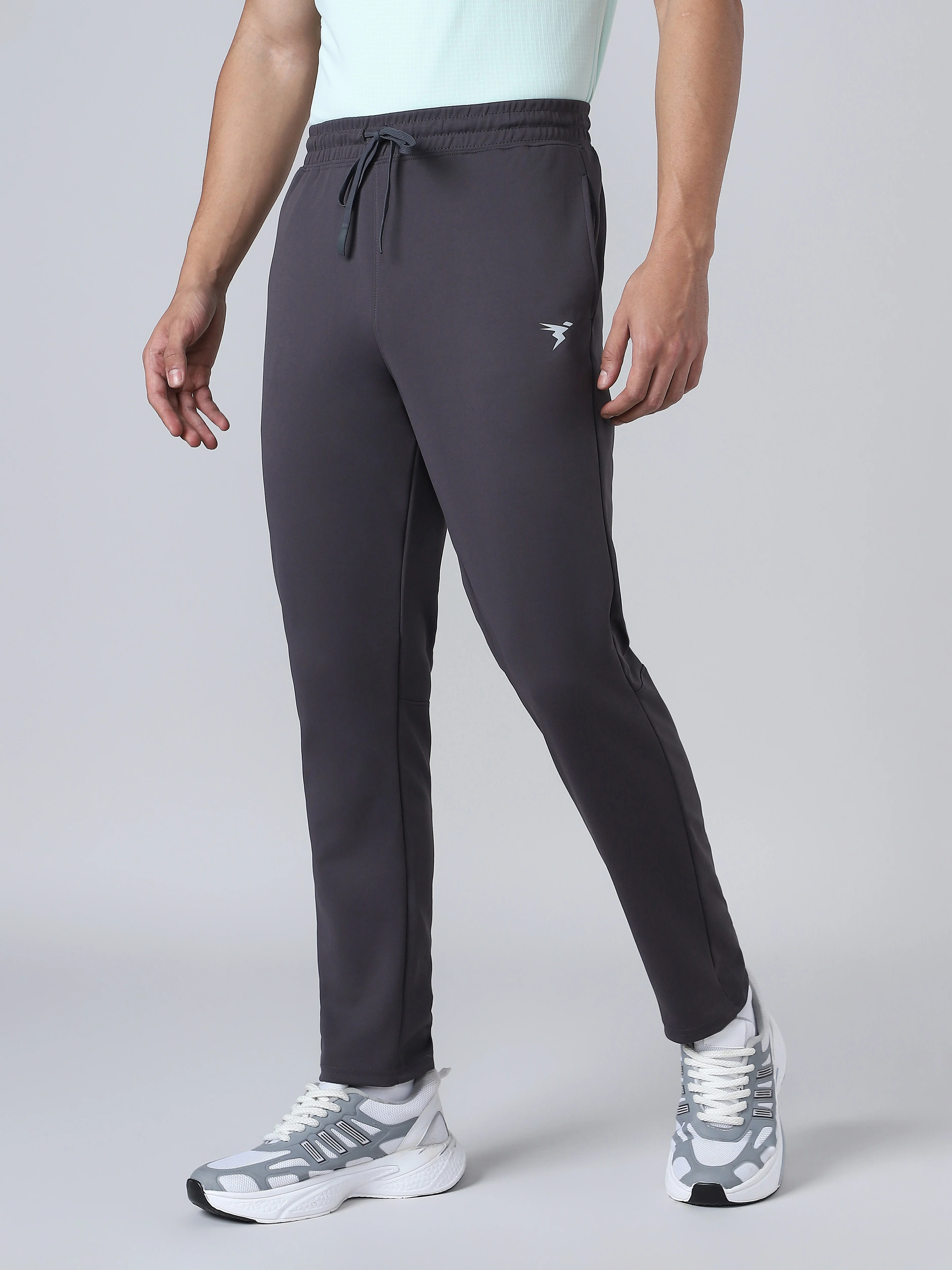 Men Solid Slim Fit Trackpants with ELASTO PLUS - Image 3