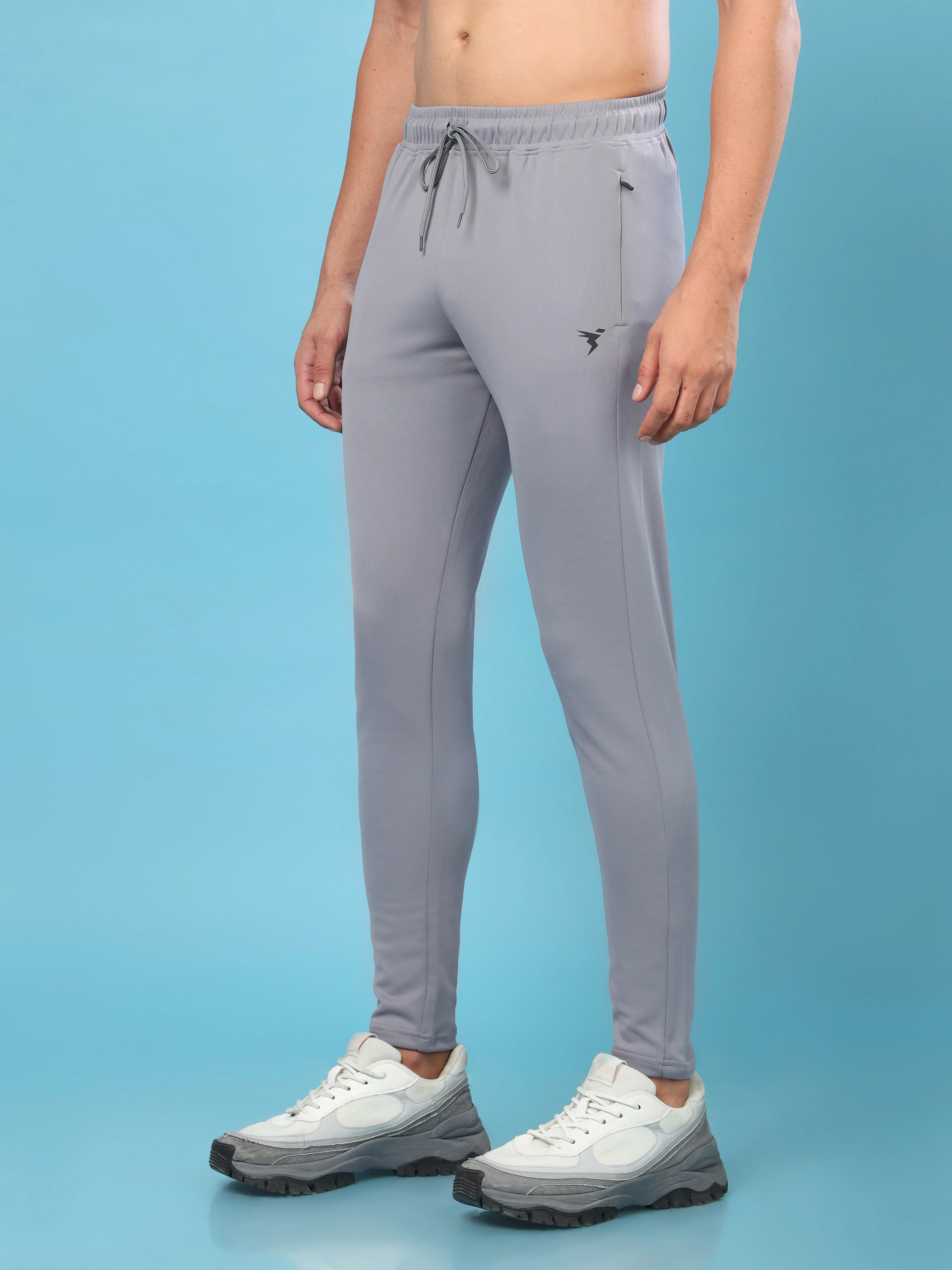 Men Solid Slim Fit Trackpants with ELASTO PLUS - Image 3