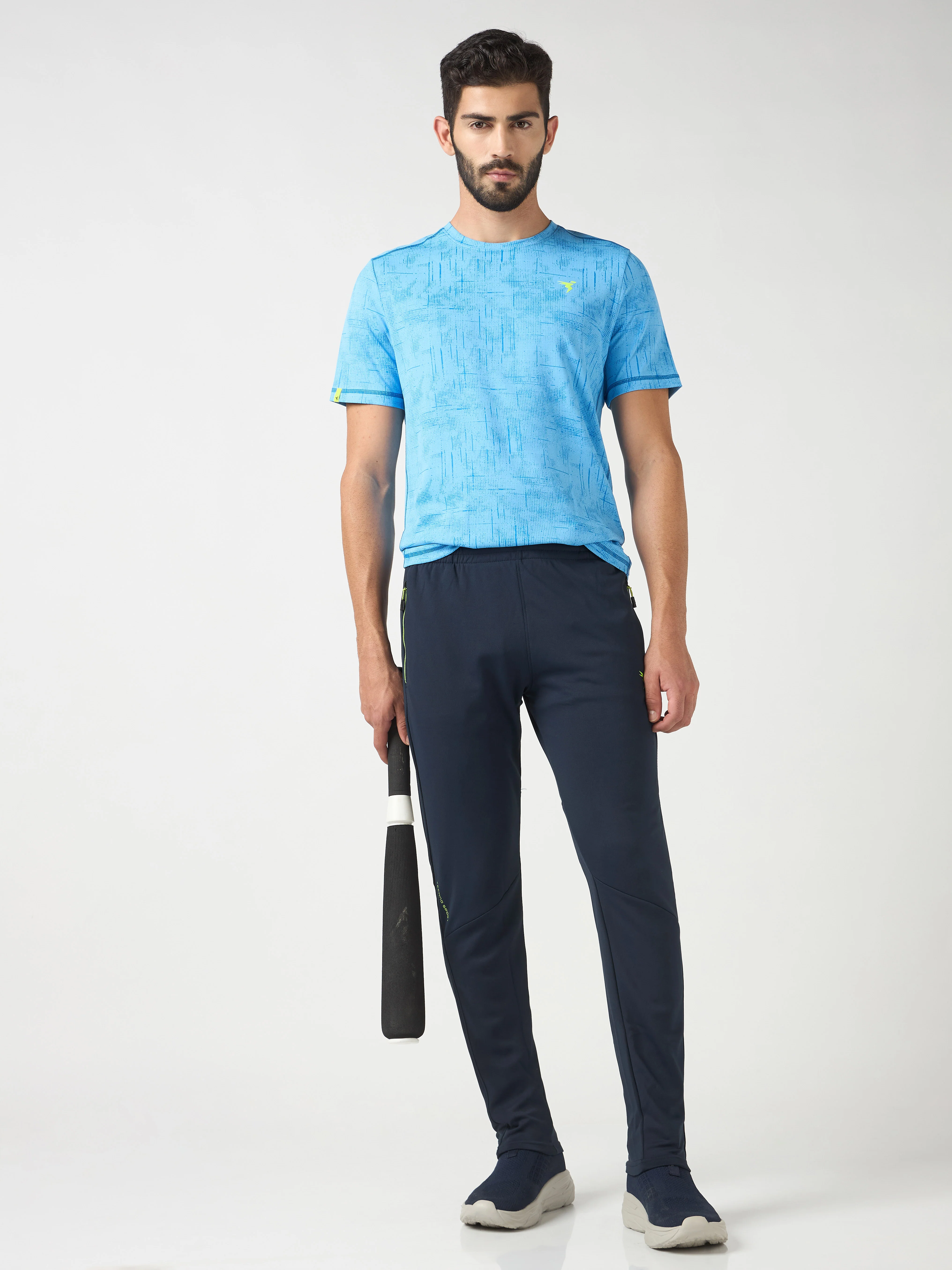Men Solid Slim Fit Trackpants with TECHNO DRY - Image 5