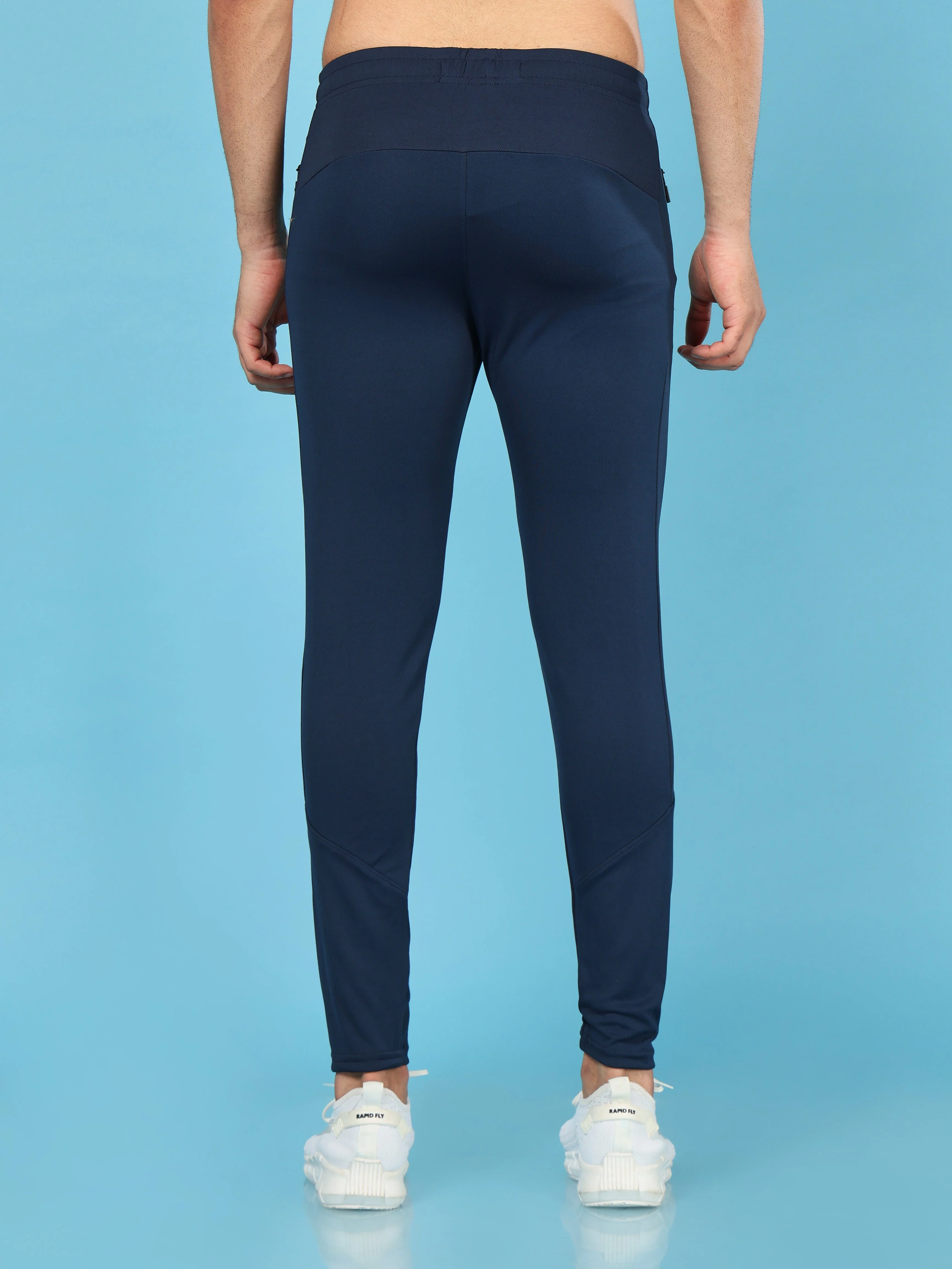 Men Solid Slim Fit Trackpants with TECHNO DRY - Image 2