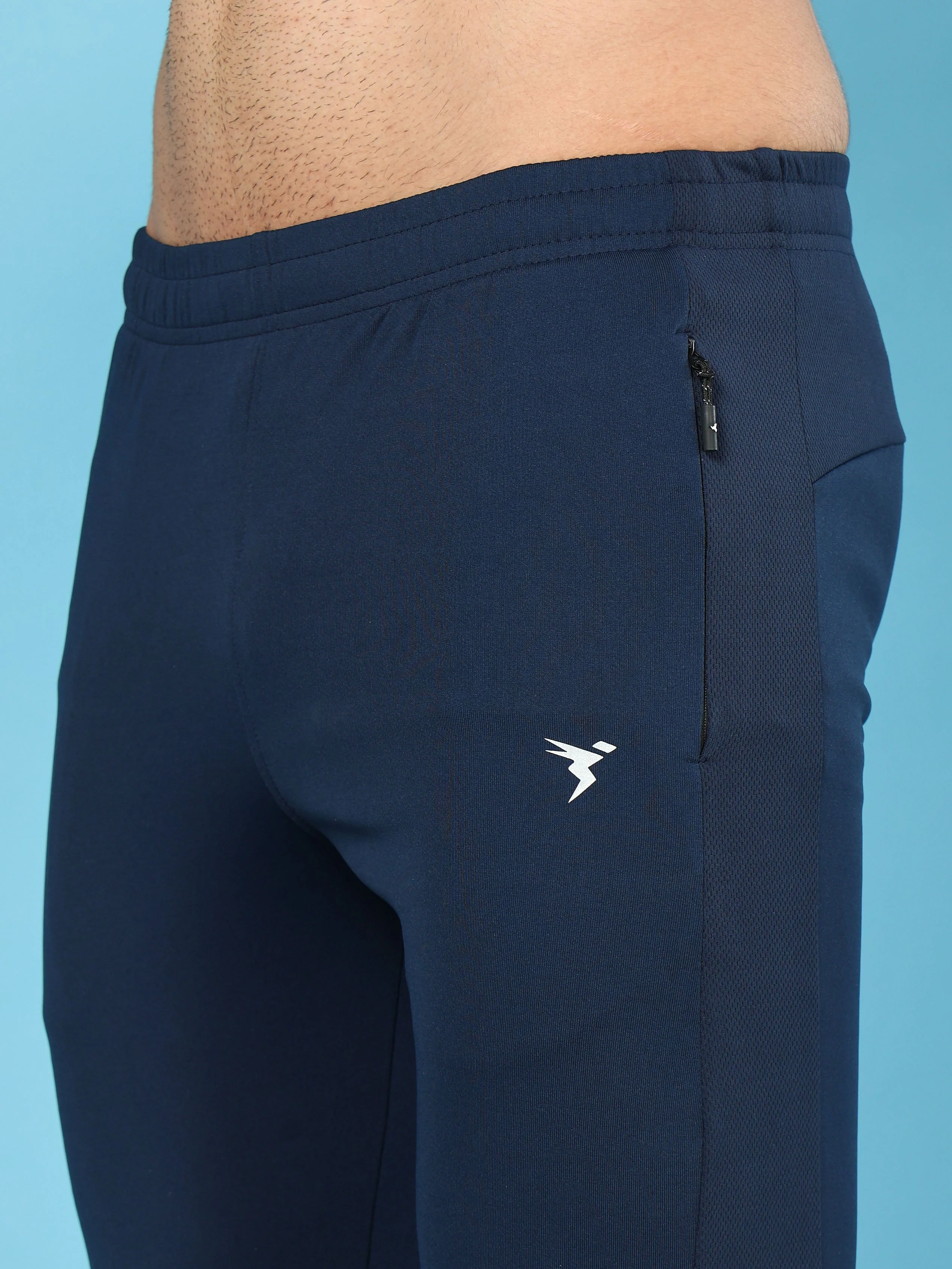 Men Solid Slim Fit Trackpants with TECHNO DRY - Image 6
