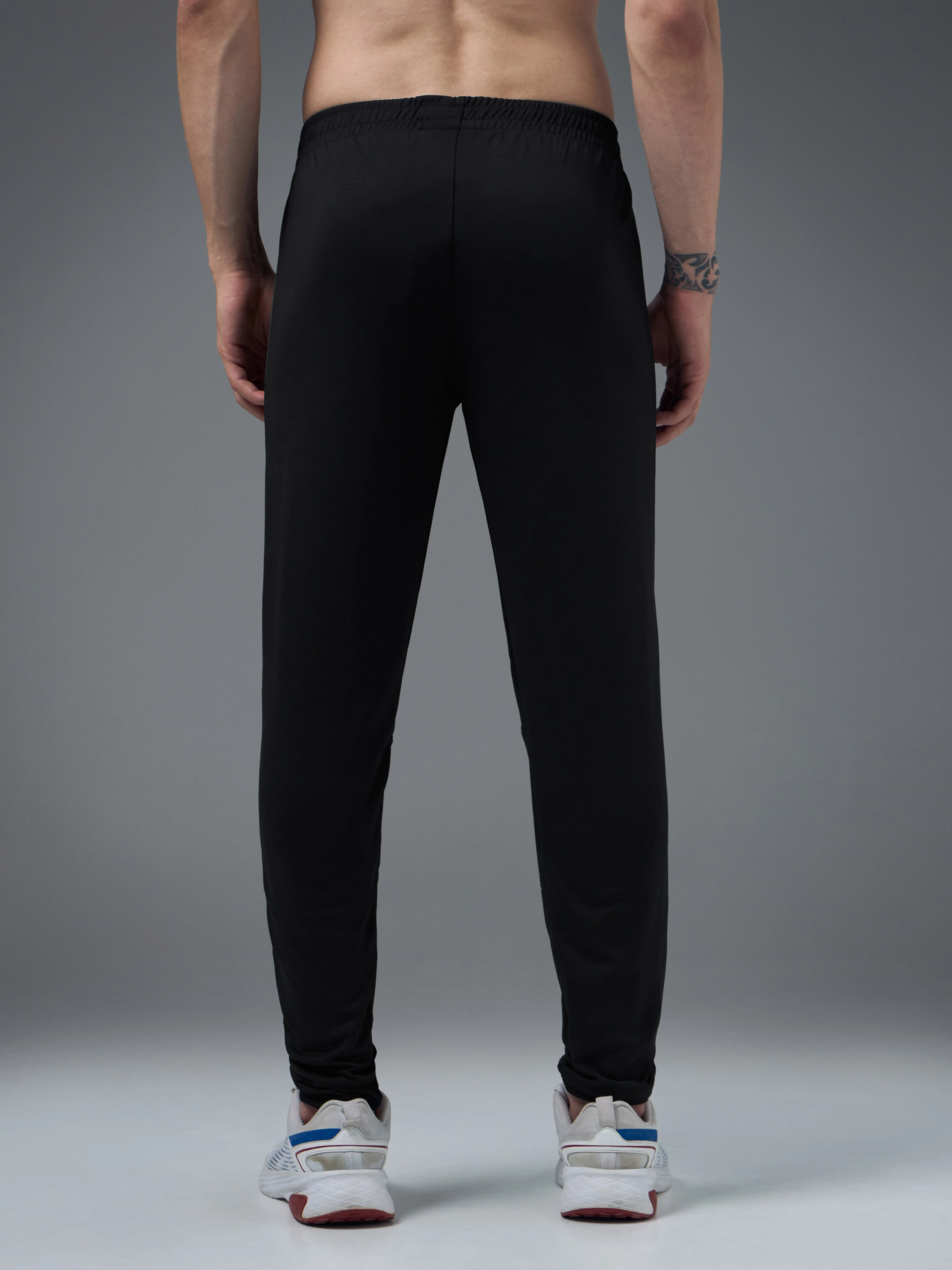 Men Solid Slim Fit Trackpants with TECHNO DRY - Image 3