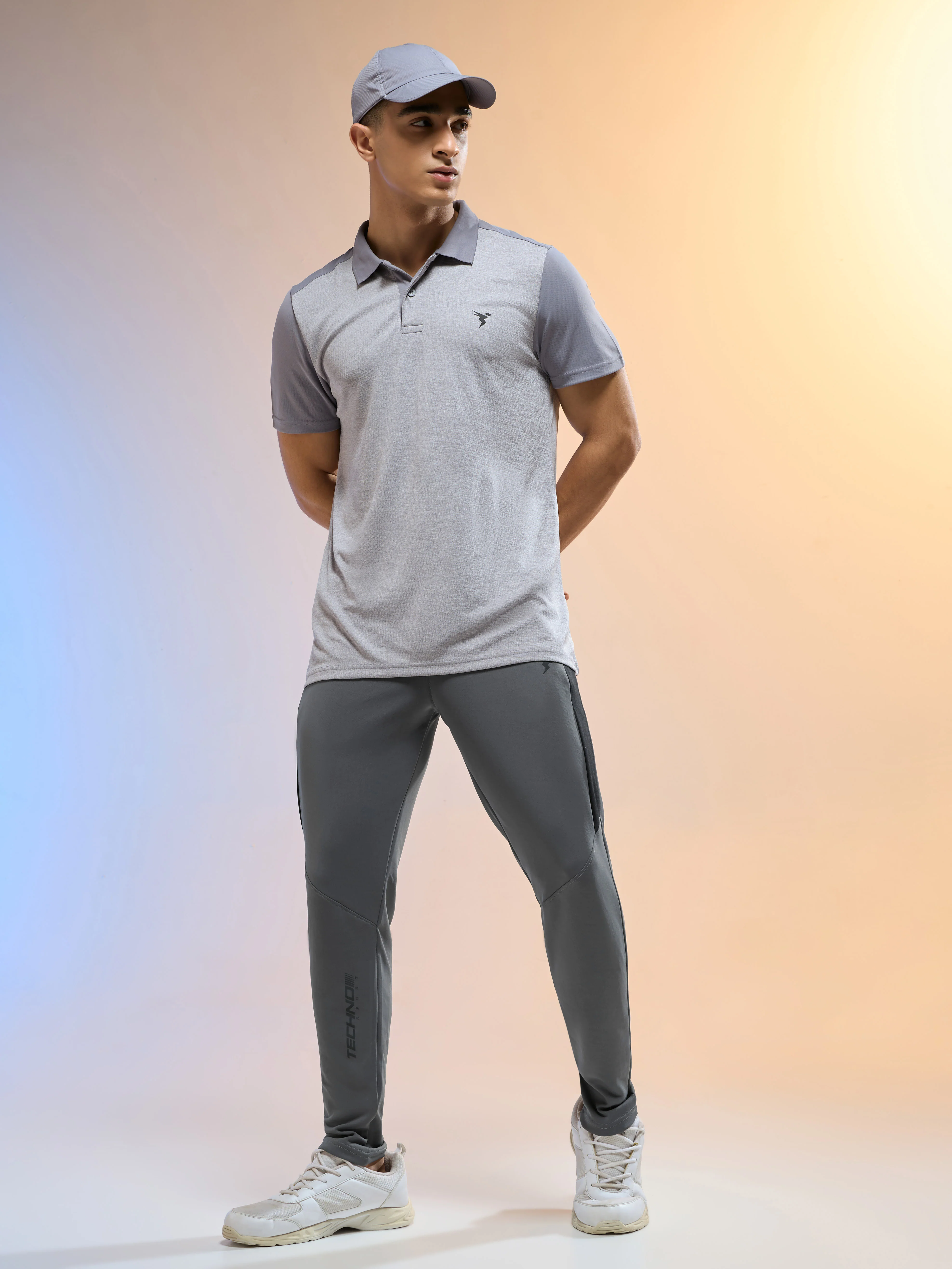 Men Solid Slim Fit Trackpants with TECHNO DRY - Image 5