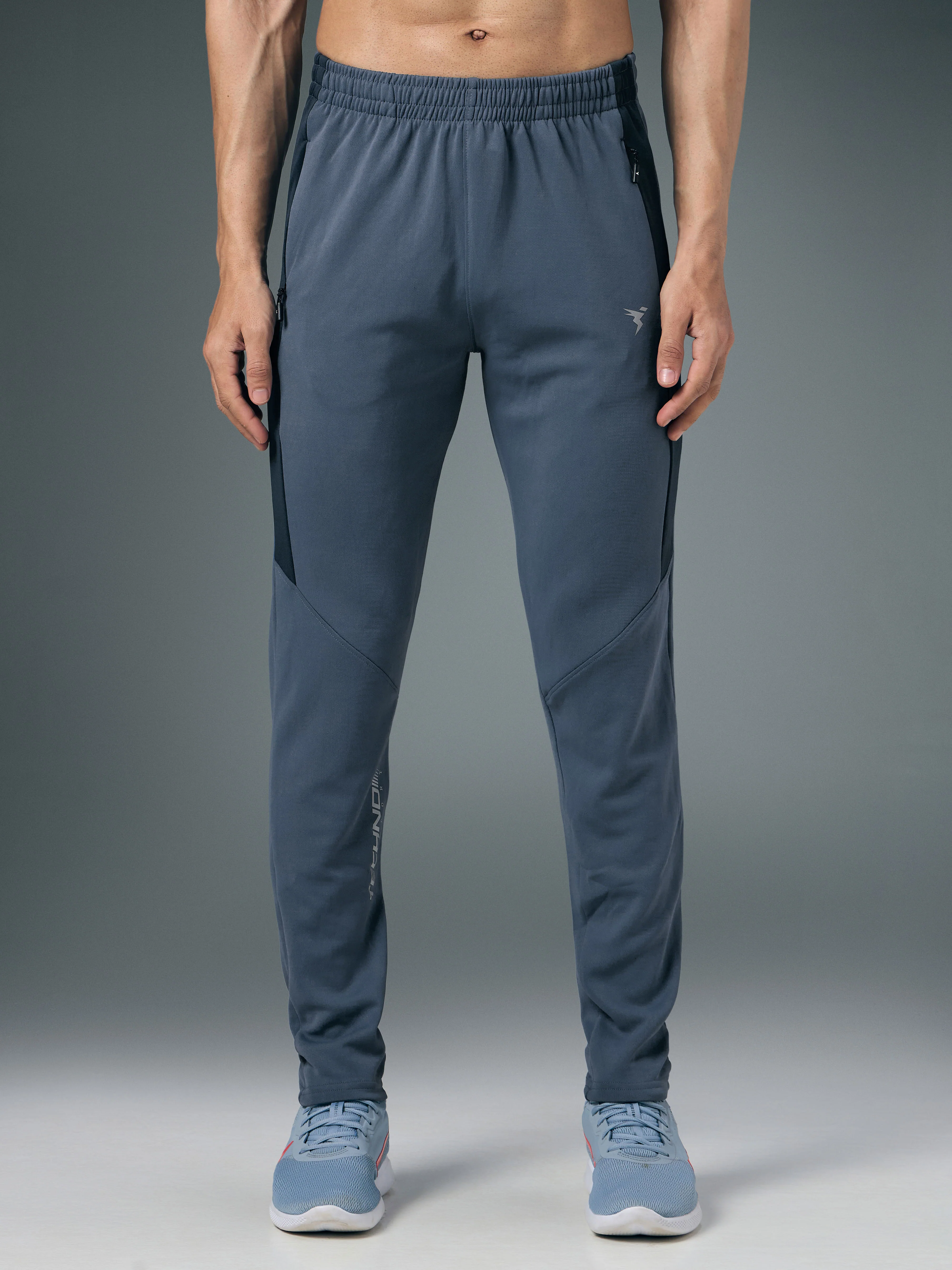 Men Solid Slim Fit Trackpants with TECHNO DRY - Image 2
