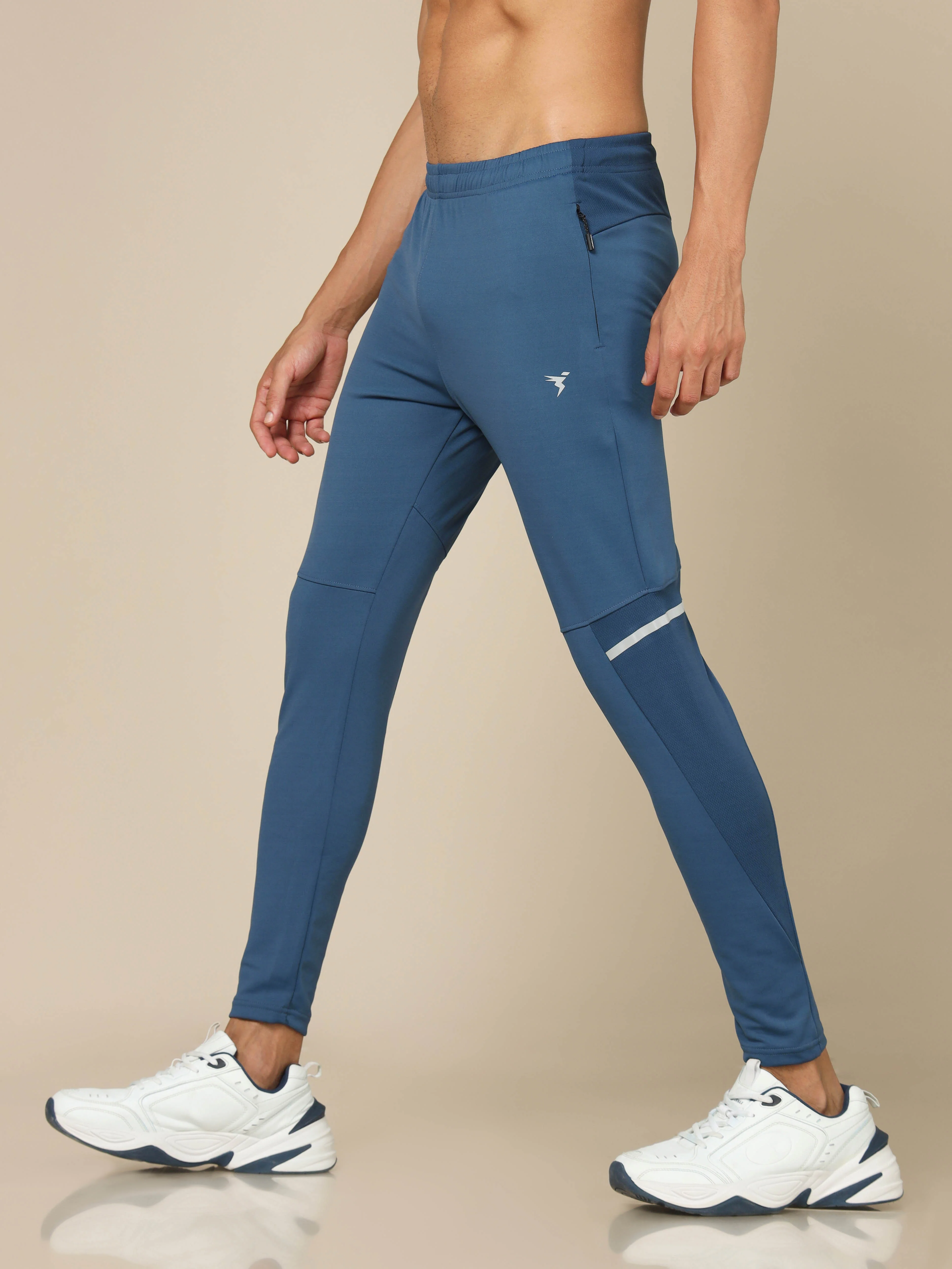 Men Solid Slim Fit Trackpants with TECHNO DRY - Image 4
