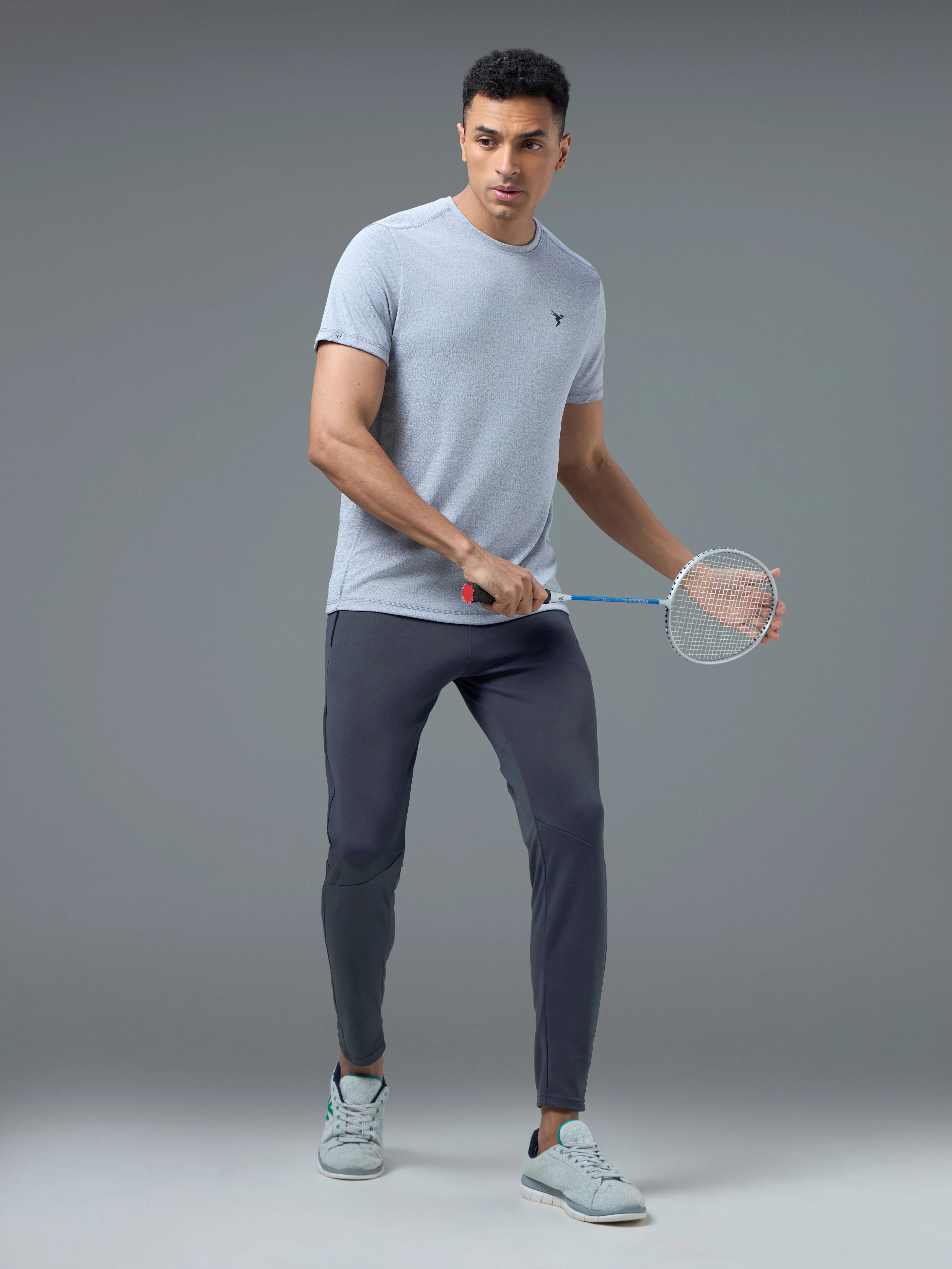 Men Solid Slim Fit Trackpants with TECHNO DRY - Image 3