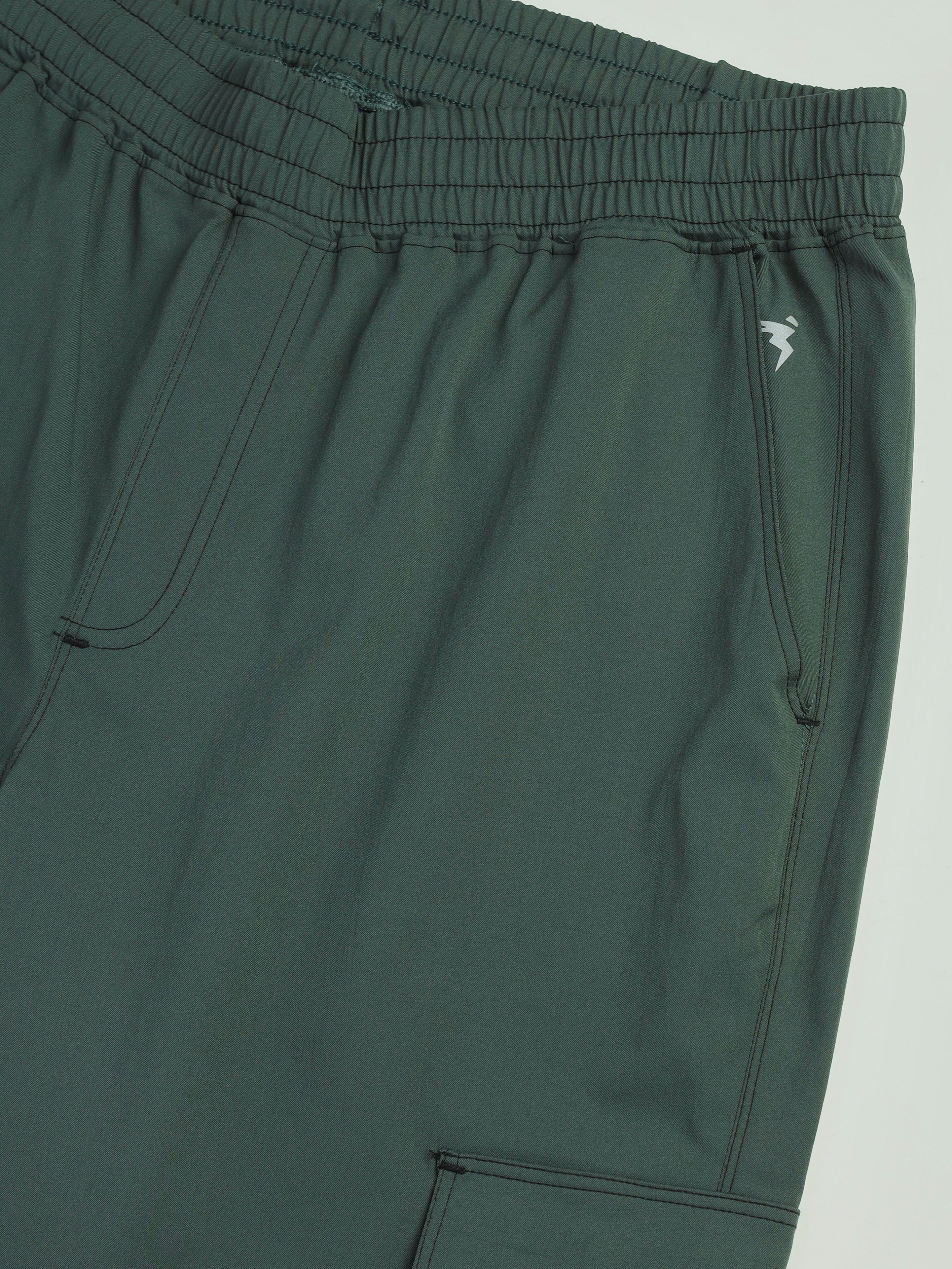 Men Solid Straight Fit Sports Cargo Trackpants with TS FLEXI - Image 8