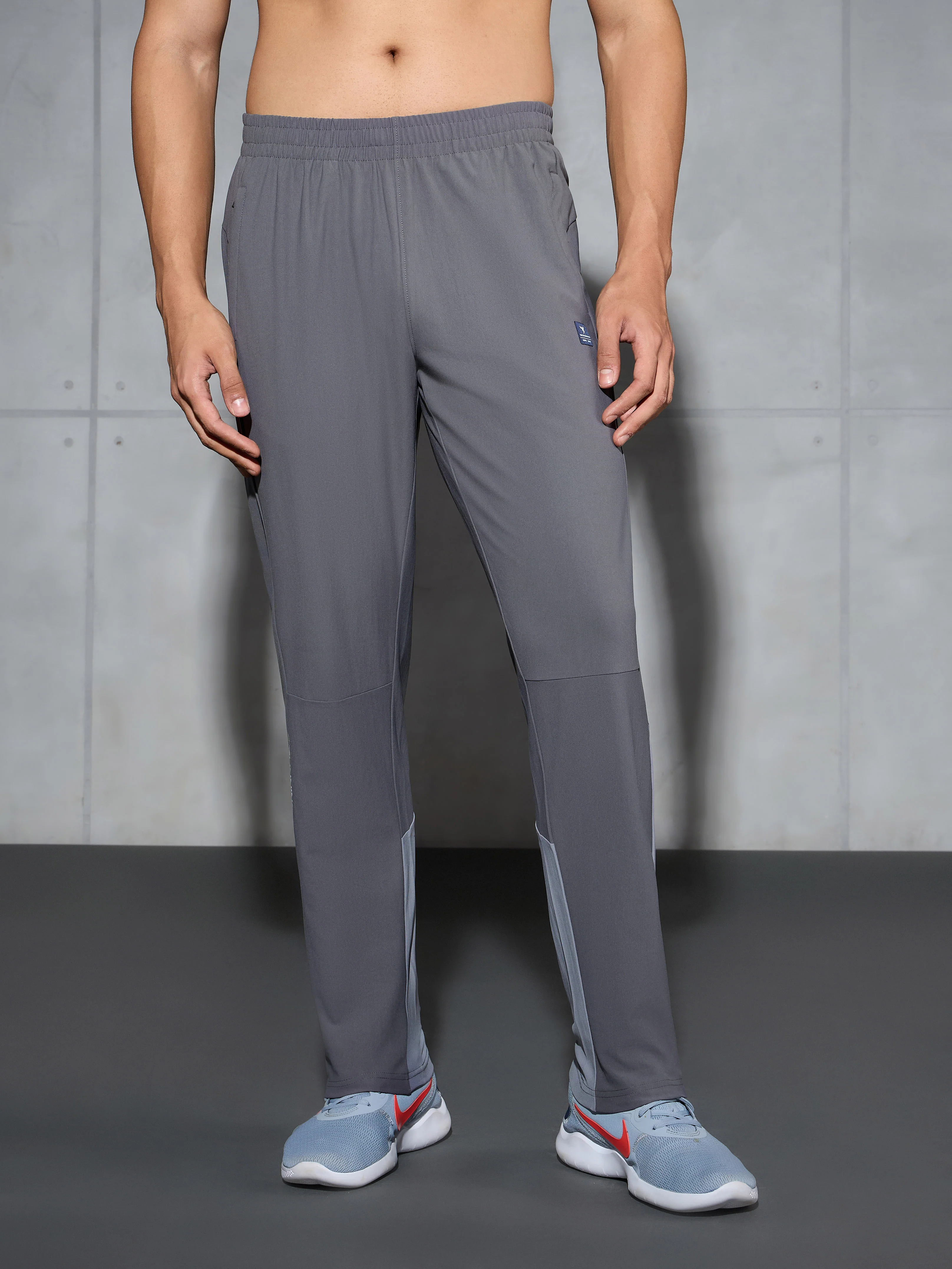 Men Solid Straight Fit Sports Trackpants with DURACOOL+ - Image 2