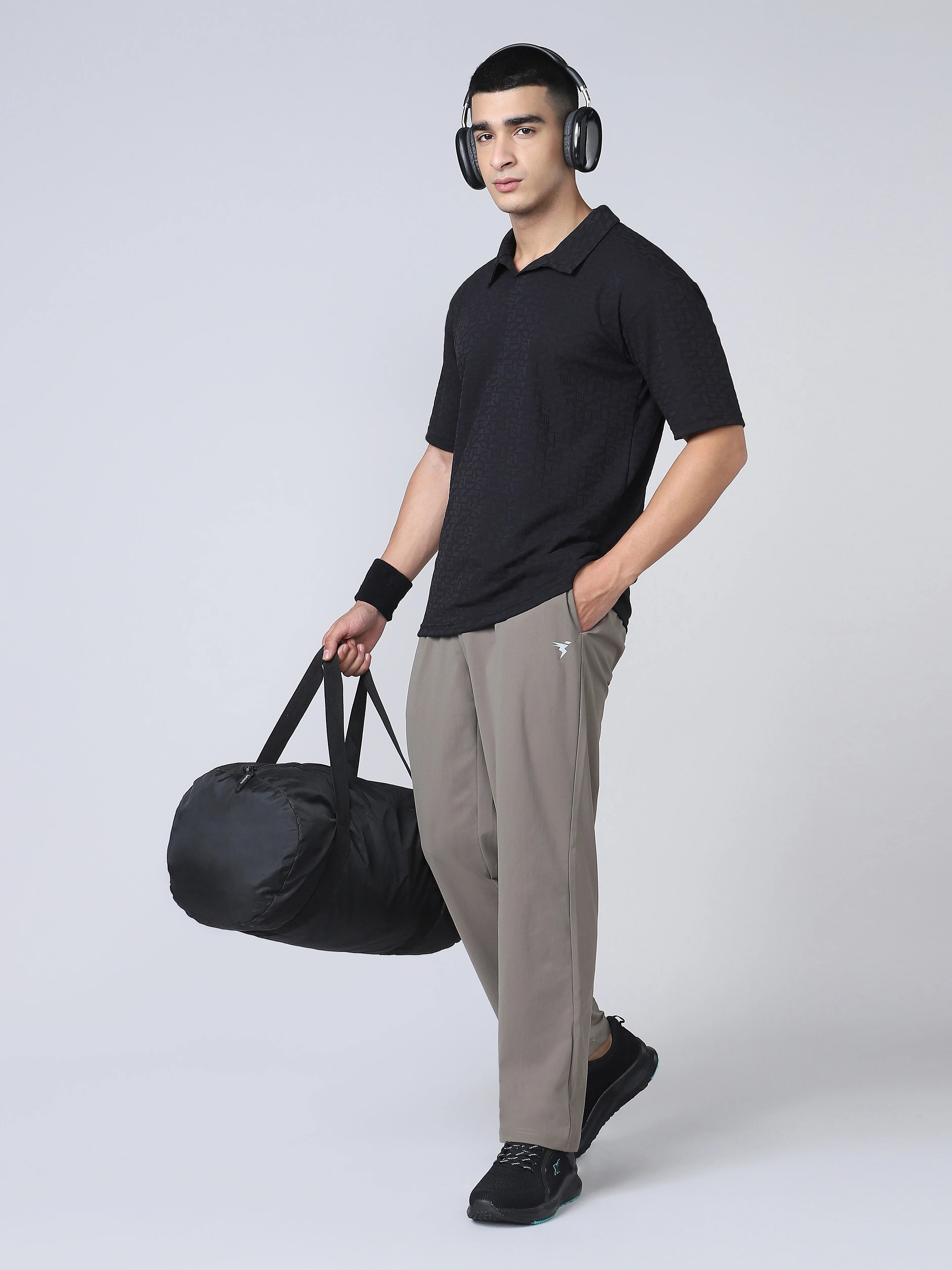 Men Textured Oversized Polo Sports T-shirt with COTFLEX - Image 5