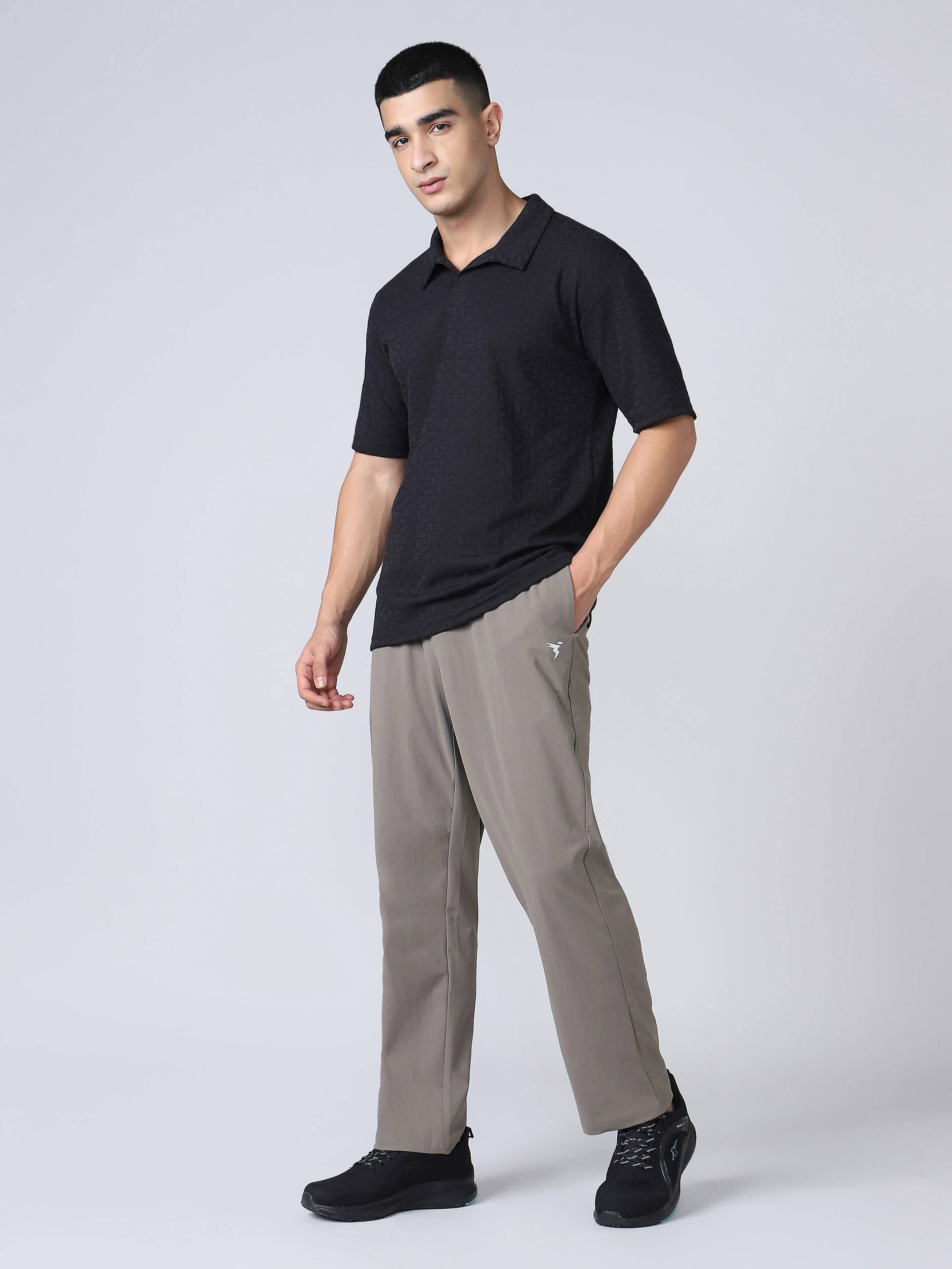 Men Textured Oversized Polo Sports T-shirt with COTFLEX - Image 6