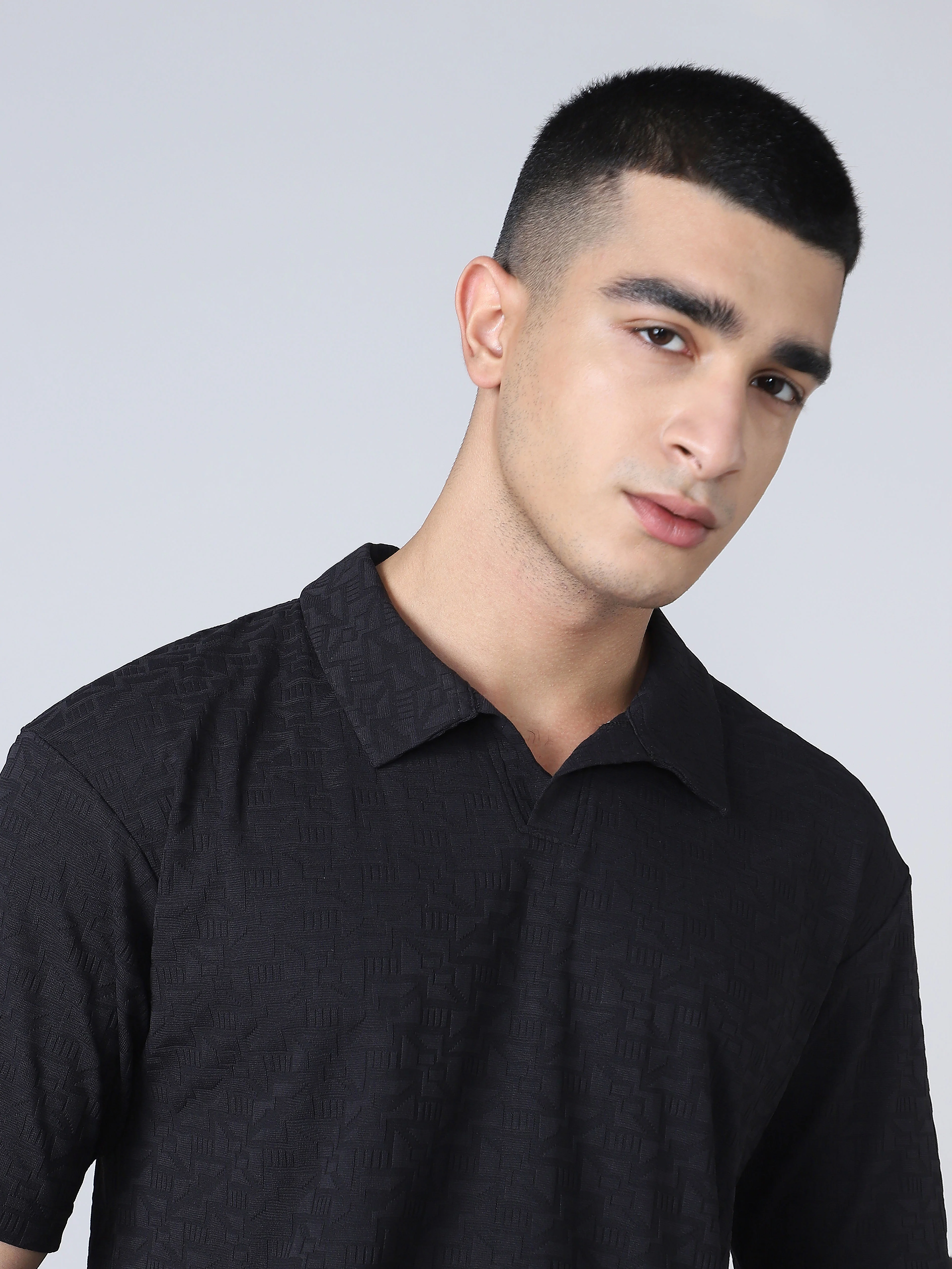 Men Textured Oversized Polo Sports T-shirt with COTFLEX - Image 7